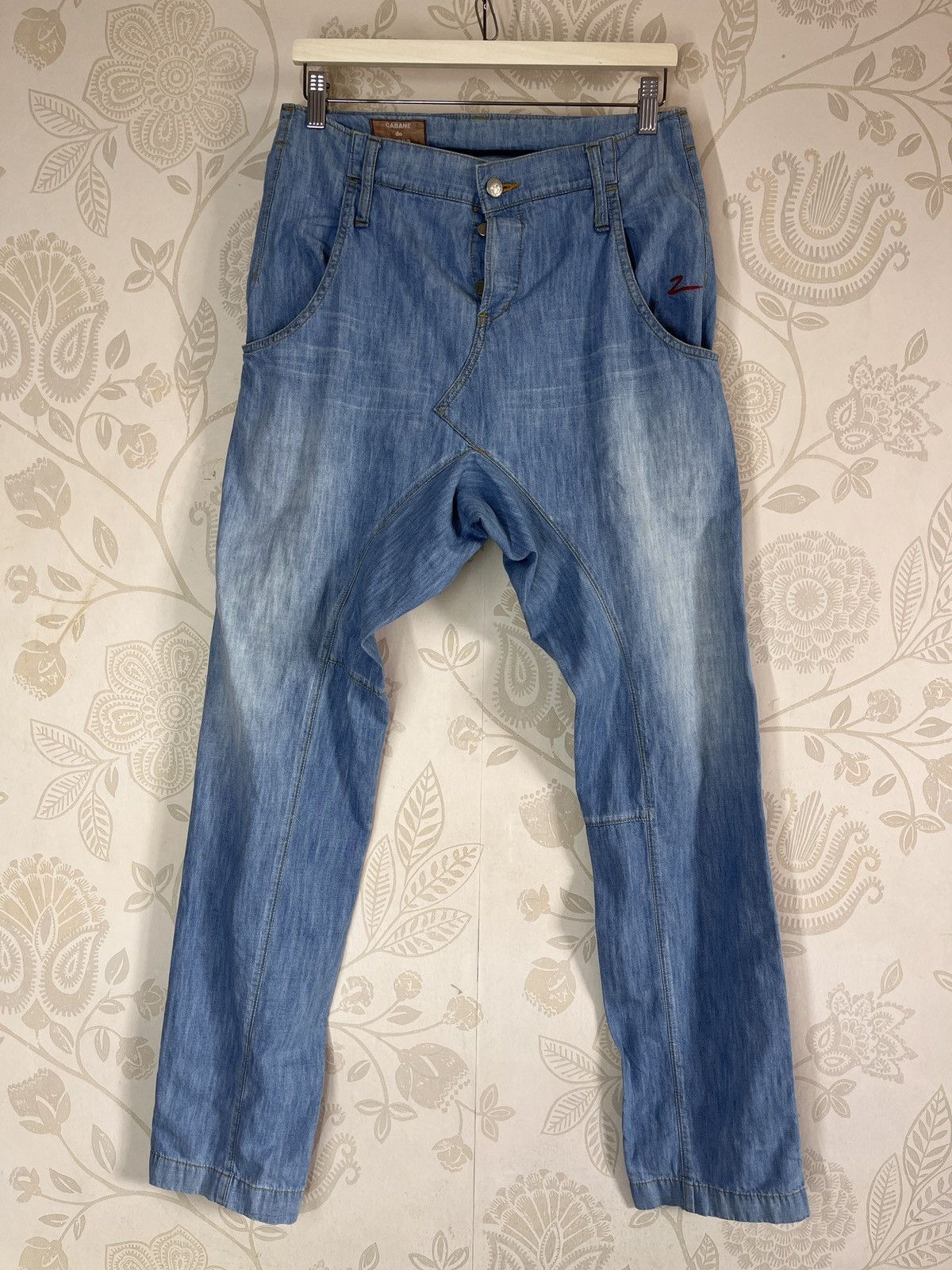 CABANE de ZUCCa × Issey Miyake × Zucca Issey Miyake Assymmetrical Cabane De Zucca Denim Jeans Japan Size US 30 / EU 46 - 1 Thumbnail