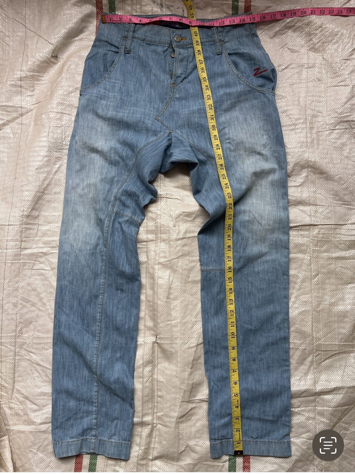 CABANE de ZUCCa × Issey Miyake × Zucca Issey Miyake Assymmetrical Cabane De Zucca Denim Jeans Japan Size US 30 / EU 46 - 4 Thumbnail