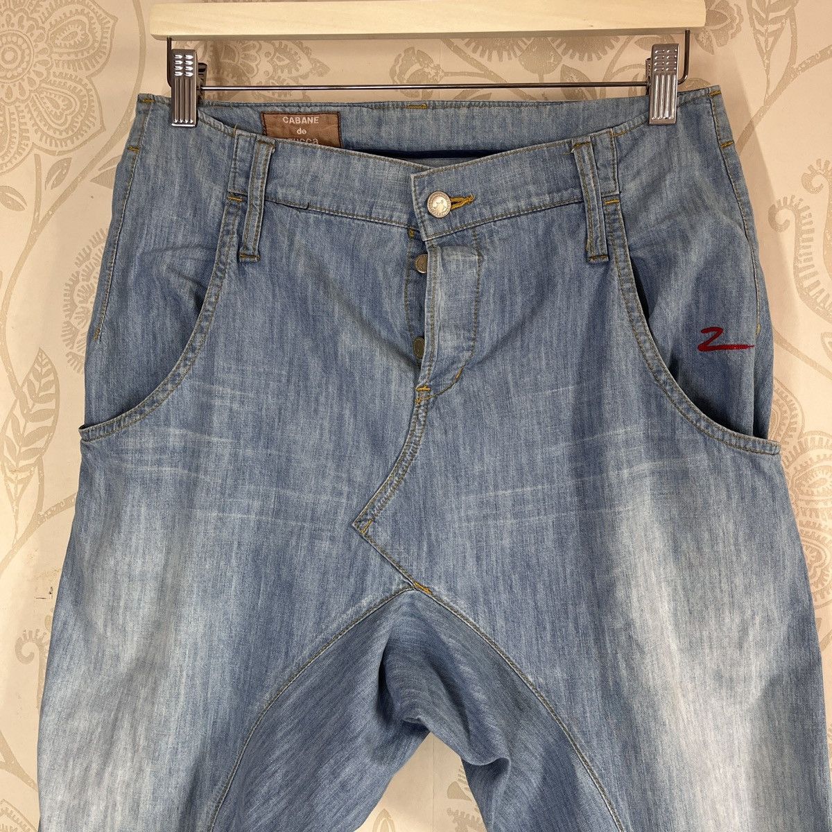 CABANE de ZUCCa × Issey Miyake × Zucca Issey Miyake Assymmetrical Cabane De Zucca Denim Jeans Japan Size US 30 / EU 46 - 6 Thumbnail