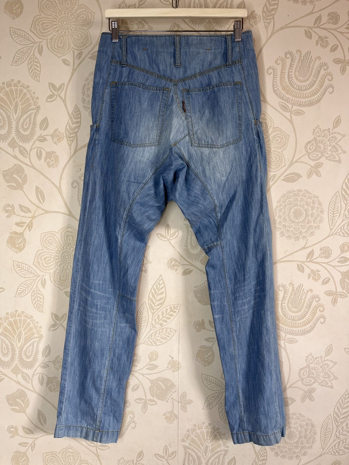 CABANE de ZUCCa × Issey Miyake × Zucca Issey Miyake Assymmetrical Cabane De Zucca Denim Jeans Japan Size US 30 / EU 46 - 2 Thumbnail