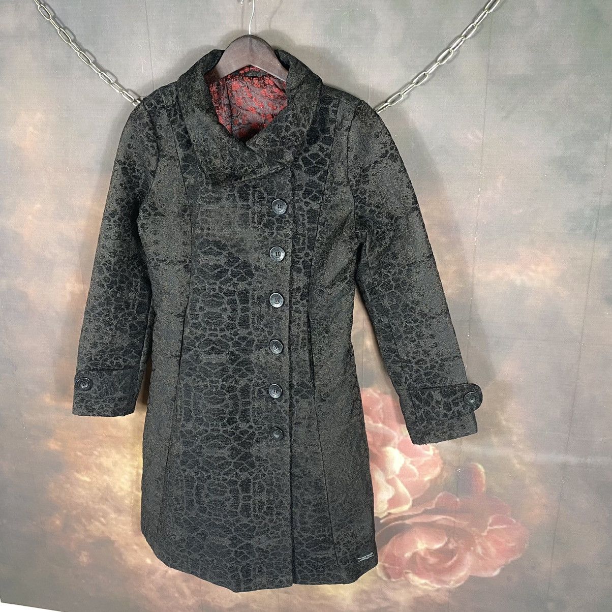 Japanese Brand × Vintage Vintage Japanese Leapard Lining Rose Trech Coat Size M / US 6-8 / IT 42-44 - 5 Thumbnail