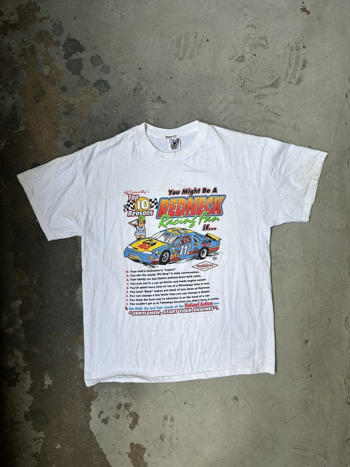 NASCAR × Vintage Vintage 90s Racing NASCAR Graphic T Shirt Tee Size US XL / EU 56 / 4 - 1 Thumbnail