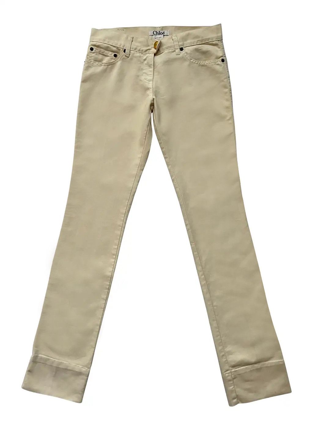 Chloe ⚡️QUICK SALE⚡️2005 Chloe by Phoebe Philo Cream Jeans Pants Size 26" / US 2 / IT 38 - 1 Thumbnail
