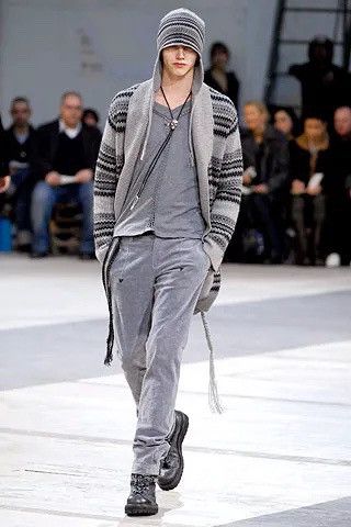 image of Number N Ine Number (N)Ine F/w'07 Braided Long Sleeve in Grey, Men's (Size Medium)