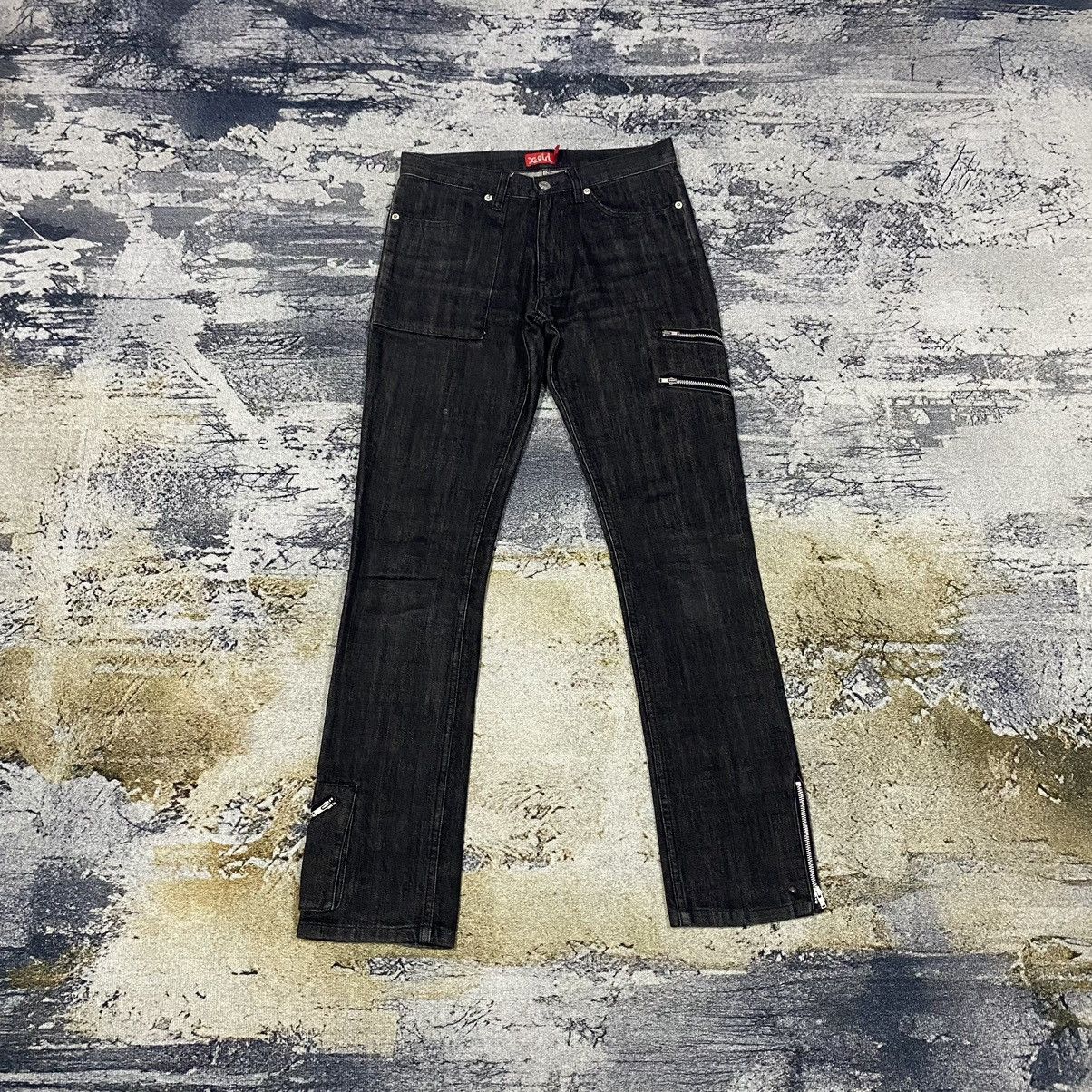 image of Girl Skateboards x Vintage Japanese Xgirl Skate Brand Tactical Zipper Denim in Black, Women's (Size