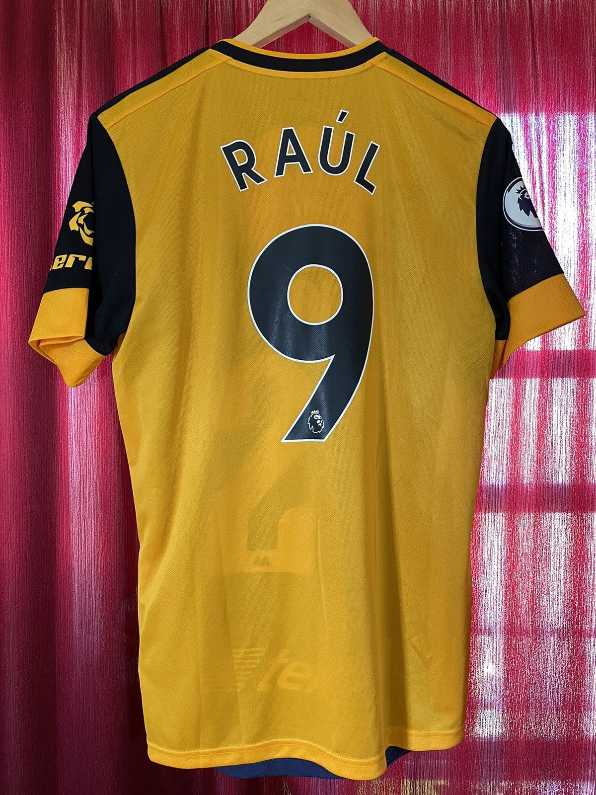 image of Adidas Wolverhampton Wolves Raul Jimenez Soccer Jersey in Orange, Men's (Size Medium)