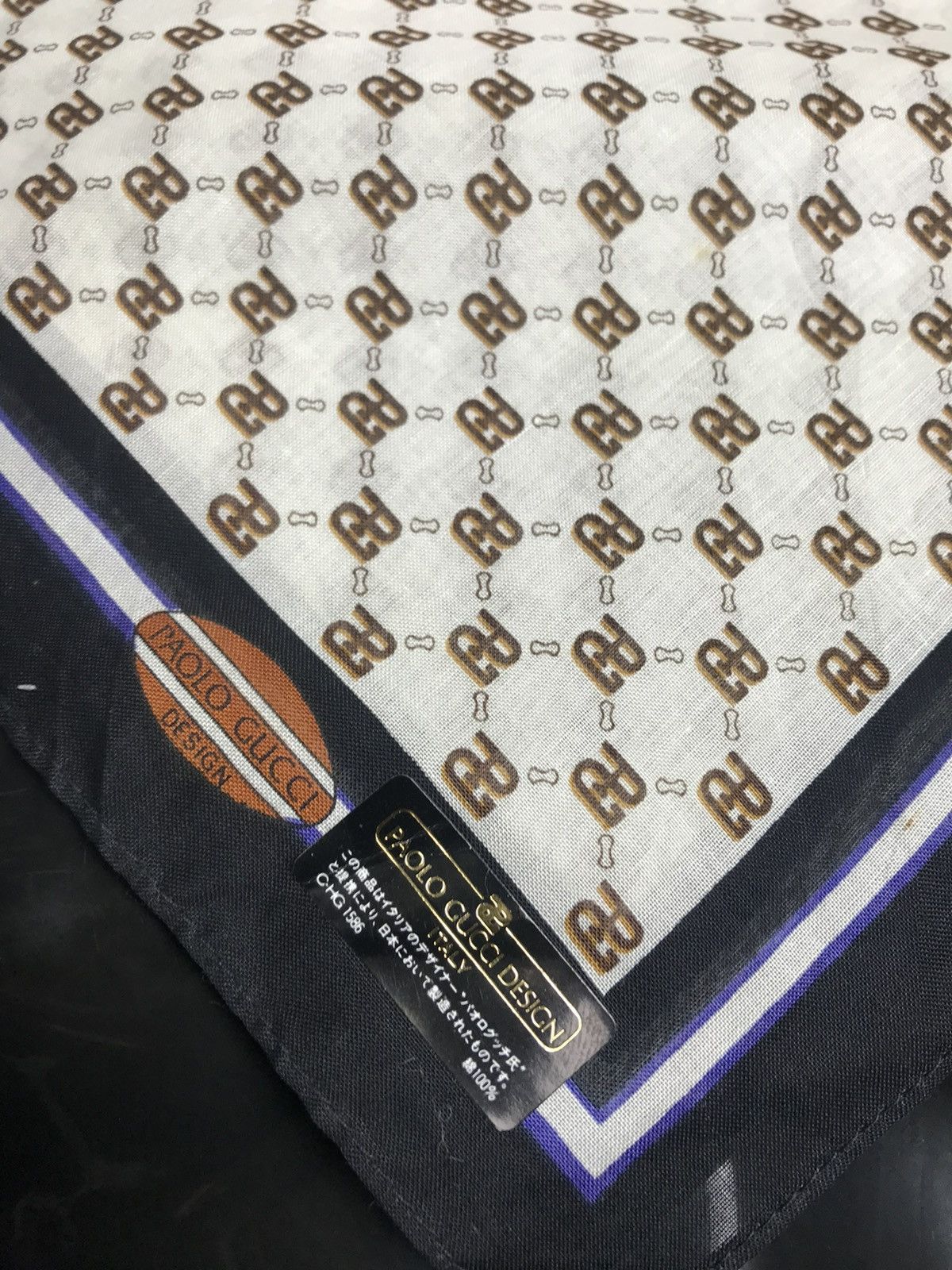 Other × Paolo Gucci × Vintage Paolo Gucci Monigram Handkerchief / Bandana / Neckerchief Size ONE SIZE - 4 Thumbnail