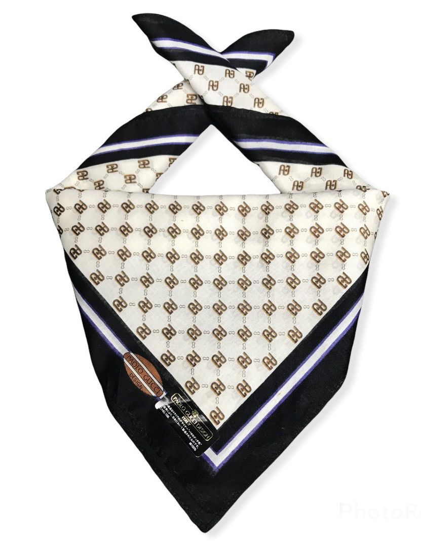 Other × Paolo Gucci × Vintage Paolo Gucci Monigram Handkerchief / Bandana / Neckerchief Size ONE SIZE - 1 Thumbnail