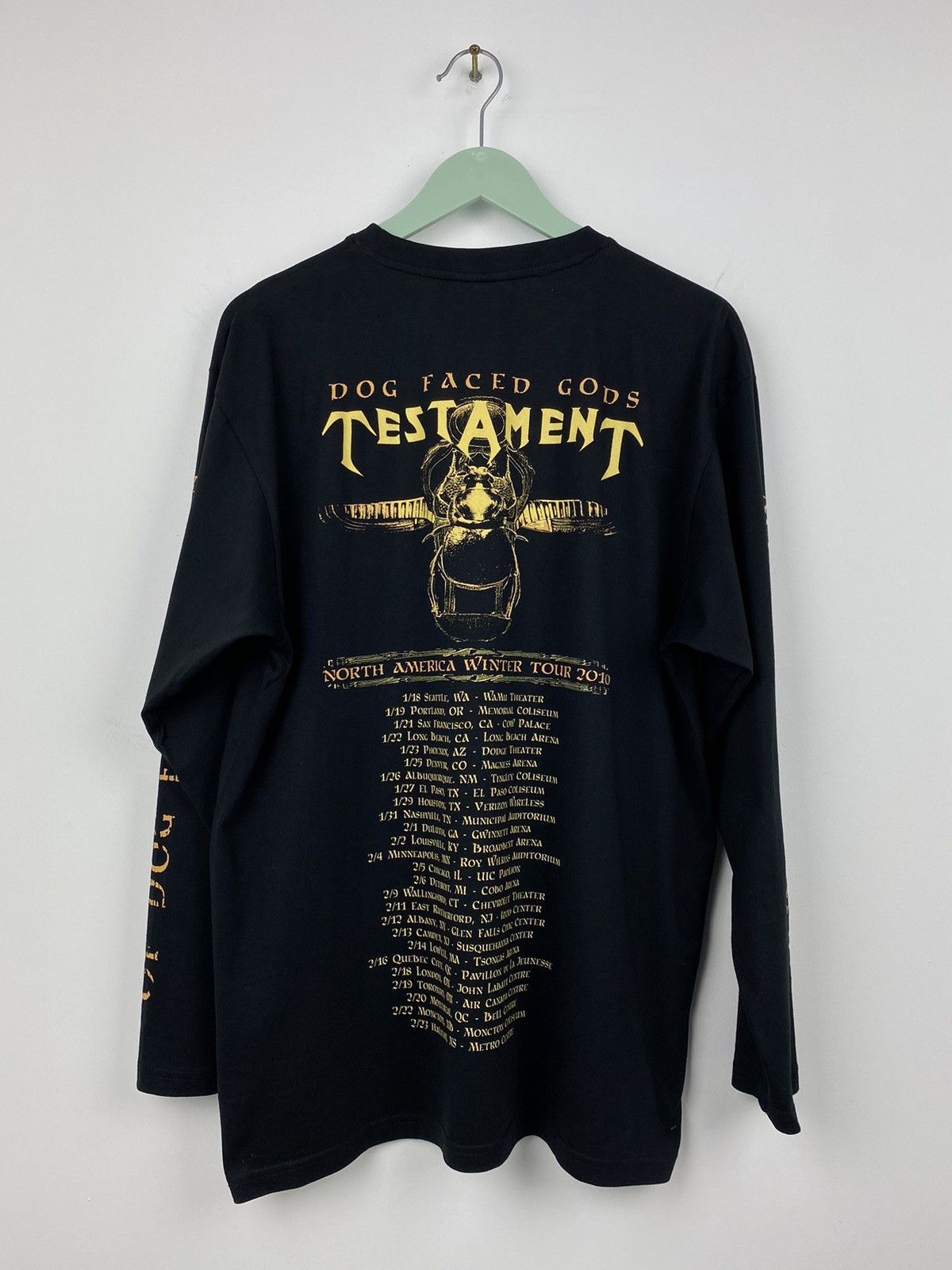 Band Tees 2010 Testament Dog Faced Gods Long Sleeve Exodus Nirvana Size US M / EU 48-50 / 2 - 9 Thumbnail