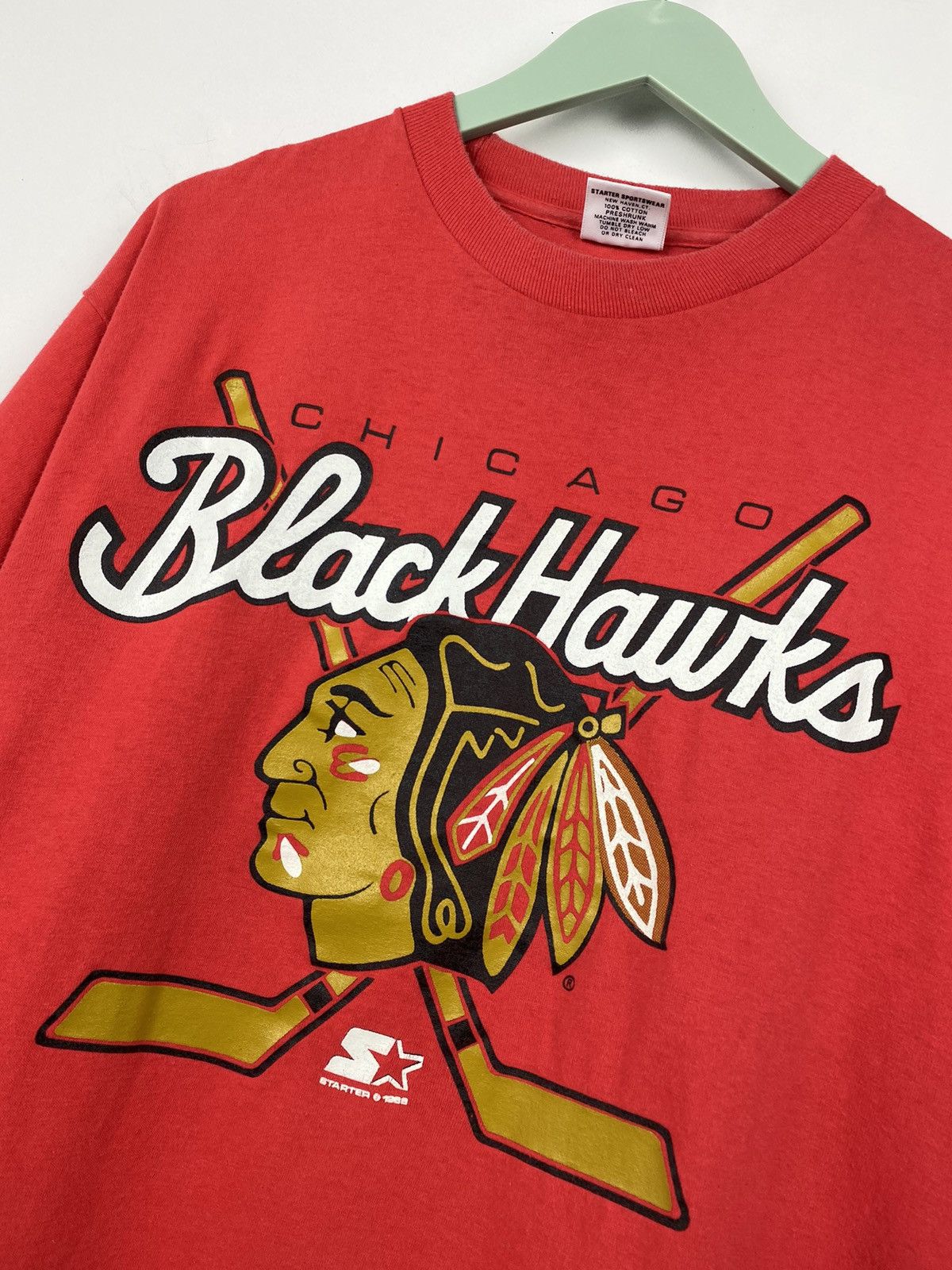 Starter Vintage Chicago Blackhawks Starter T Shirt Rangers Kings Size US M / EU 48-50 / 2 - 2 Thumbnail