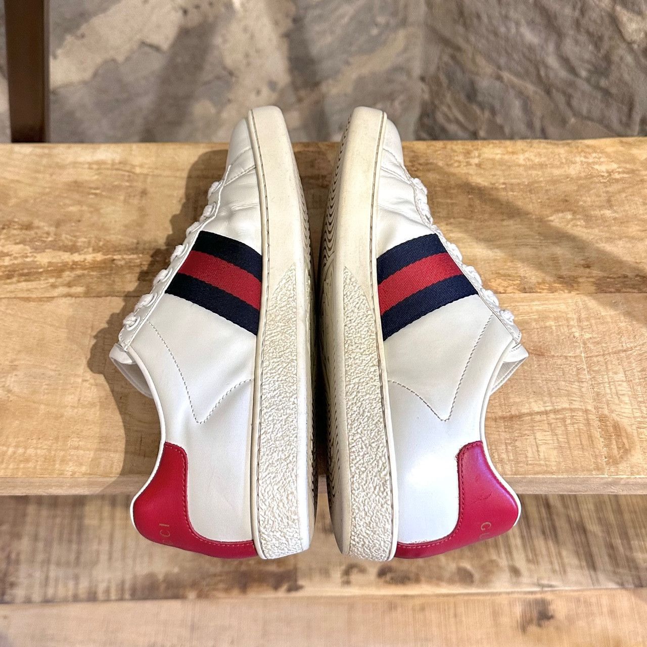 Gucci Gucci White Leather Embroidered Ace Low-top Sneakers Size US 6 / IT 36 - 9 Thumbnail