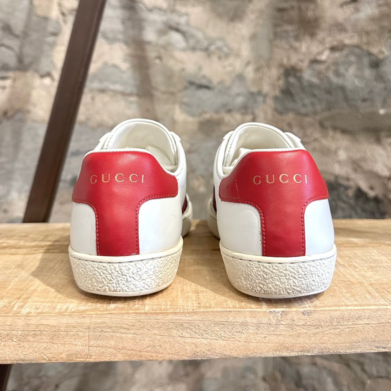 Gucci Gucci White Leather Embroidered Ace Low-top Sneakers Size US 6 / IT 36 - 5 Thumbnail