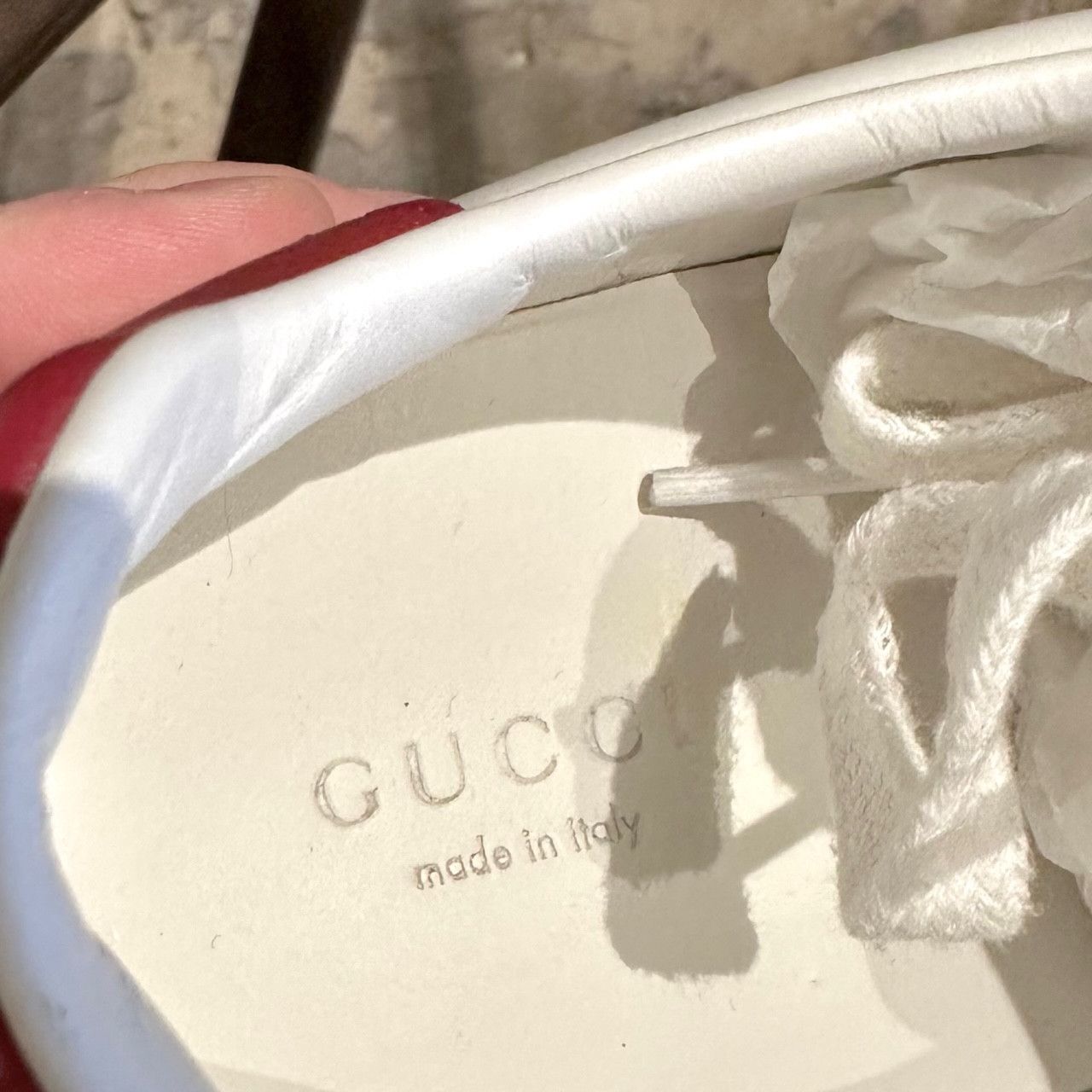 Gucci Gucci White Leather Embroidered Ace Low-top Sneakers Size US 6 / IT 36 - 11 Thumbnail