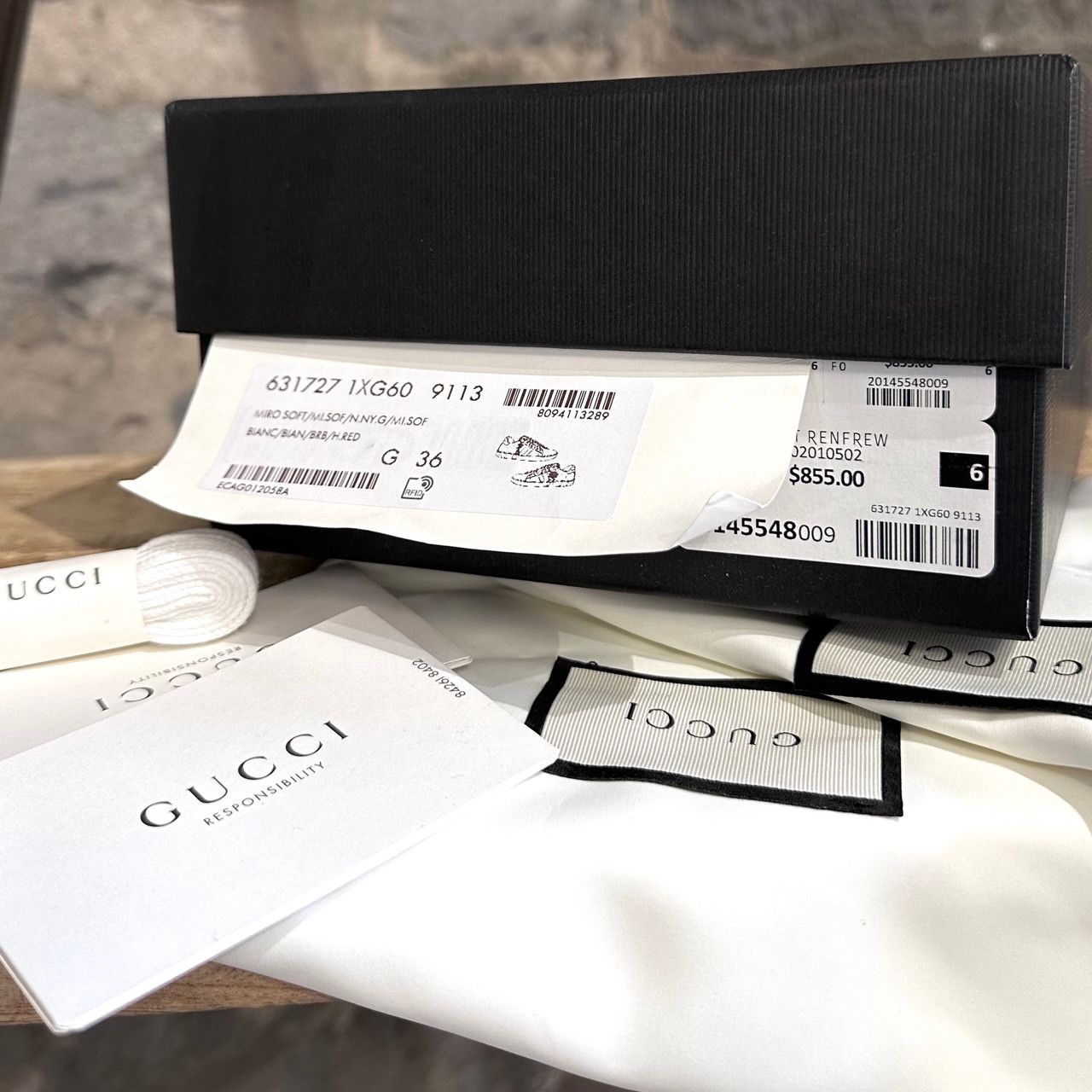 Gucci Gucci White Leather Embroidered Ace Low-top Sneakers Size US 6 / IT 36 - 13 Thumbnail
