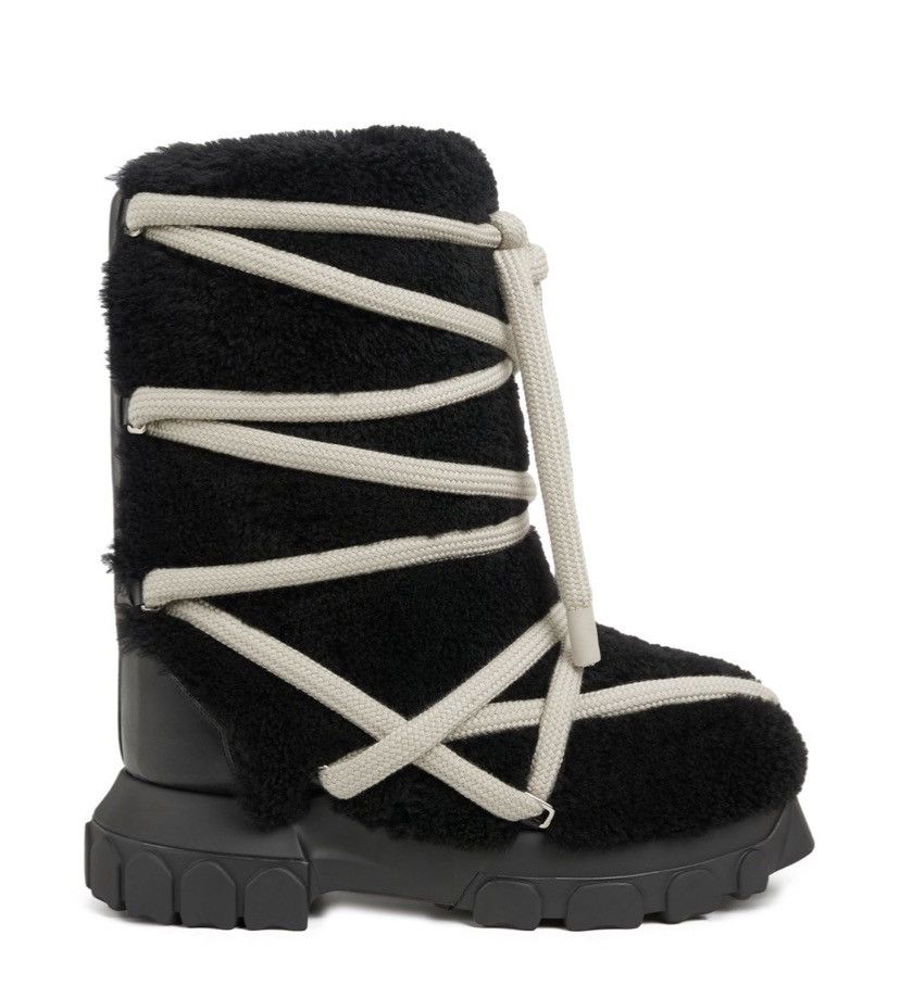 Rick Owens NEW | *INTEREST CHECK* FW22 STROBE LUNAR SHEARLING TRACTOR Size US 11 / EU 44 - 5 Thumbnail