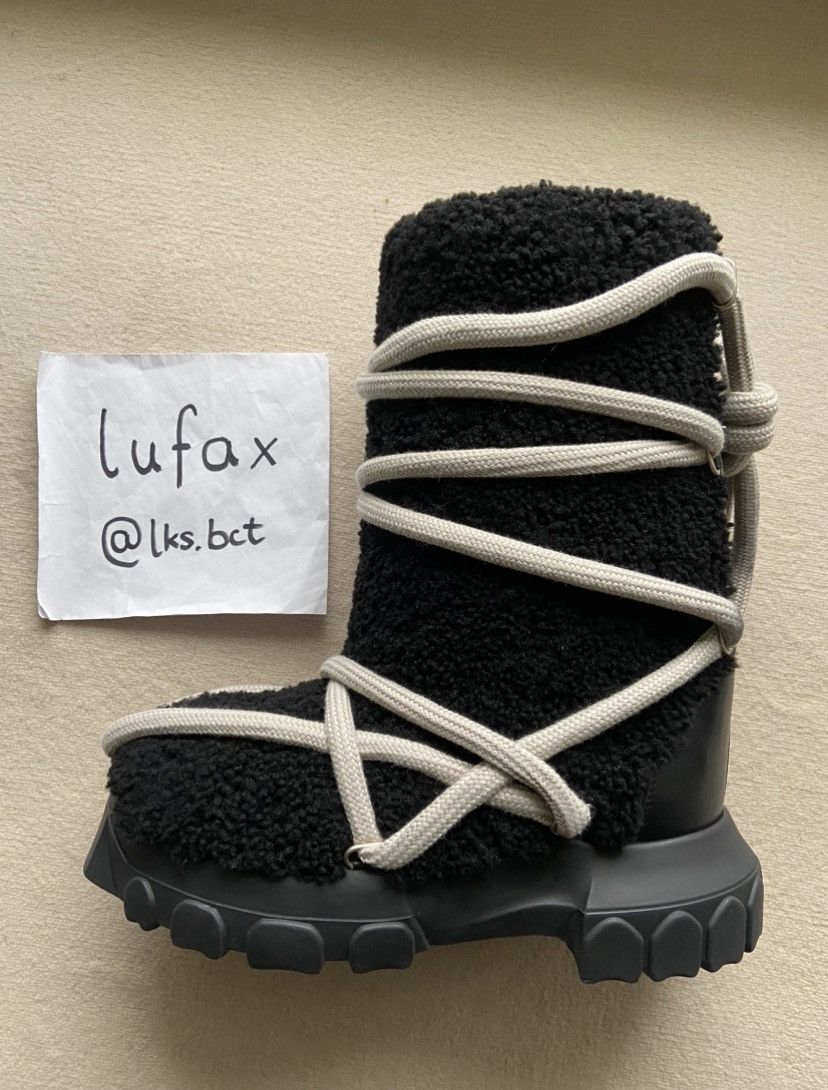Rick Owens NEW | *INTEREST CHECK* FW22 STROBE LUNAR SHEARLING TRACTOR Size US 11 / EU 44 - 17 Thumbnail