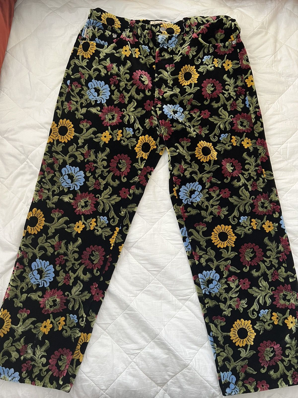 Stussy Stussy floral jacquard pants Big Ole Jean | Grailed