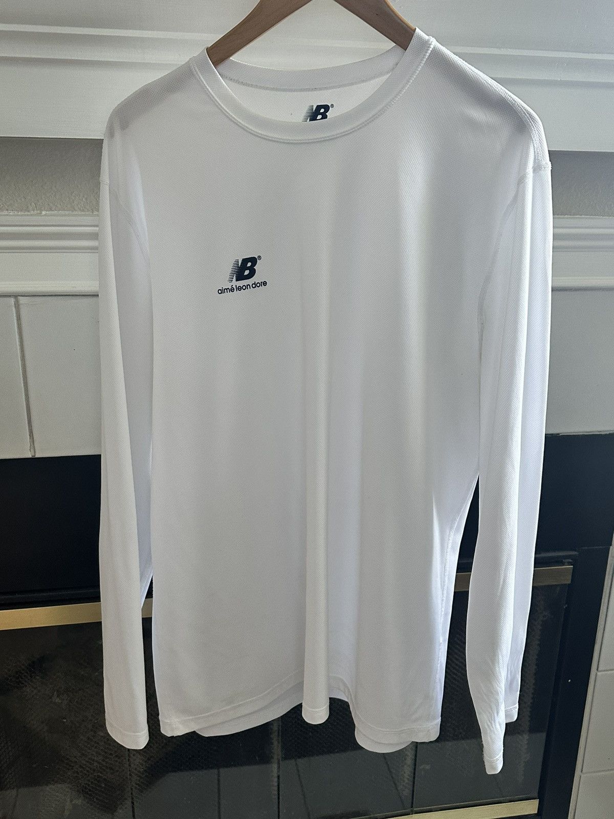 T-shirt Aimé Leon Dore Manches Longues Mesh Moto - Blanc - Taille L - Neuf Sans étiquette