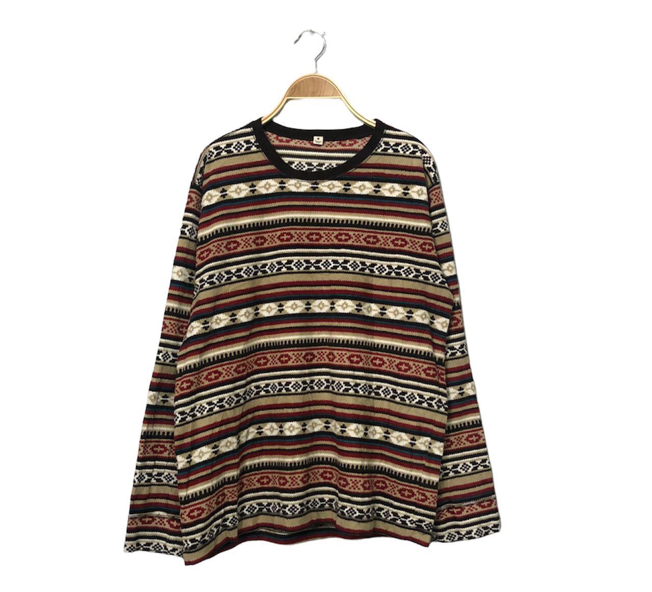 Japanese Brand × Uniqlo Vintage Uniqlo Striped Long Sleeve Shirt Size US M / EU 48-50 / 2 - 1 Thumbnail