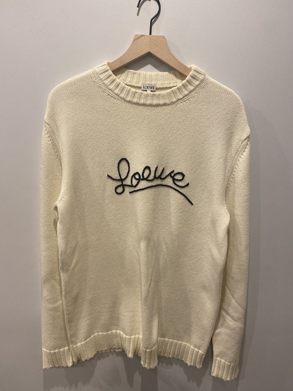 Loewe Knitted Vest Ivory Wool