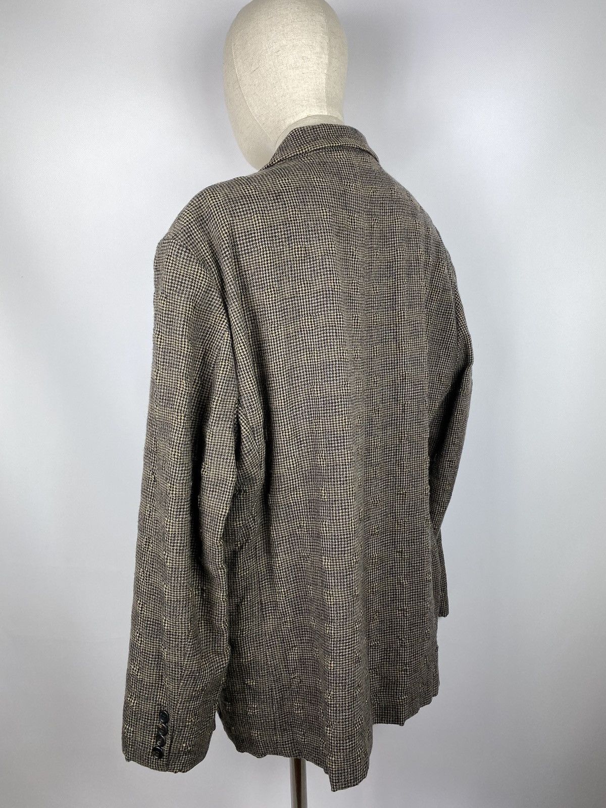 Designer Elemente Clemente Oska structures wool checked blazer jacket Size 44R - 9 Thumbnail