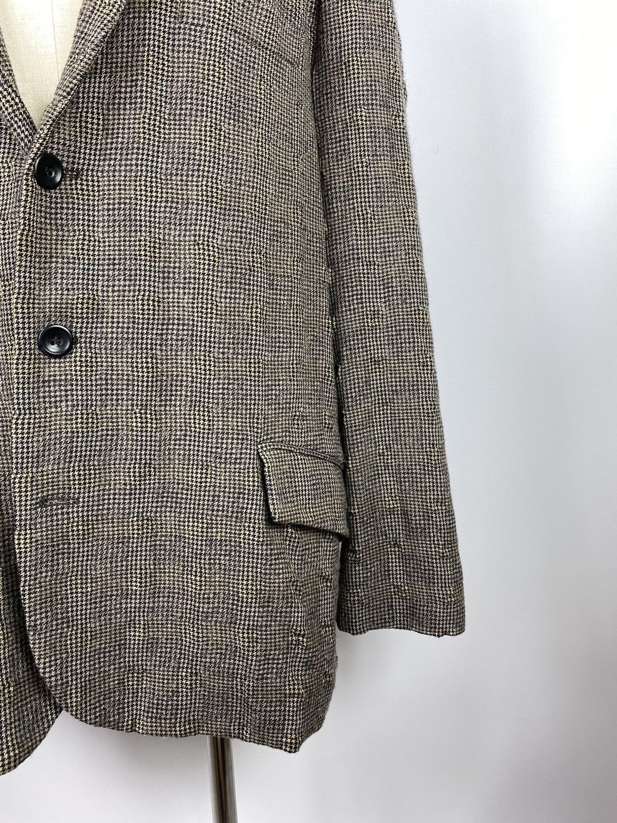 Designer Elemente Clemente Oska structures wool checked blazer jacket Size 44R - 7 Thumbnail