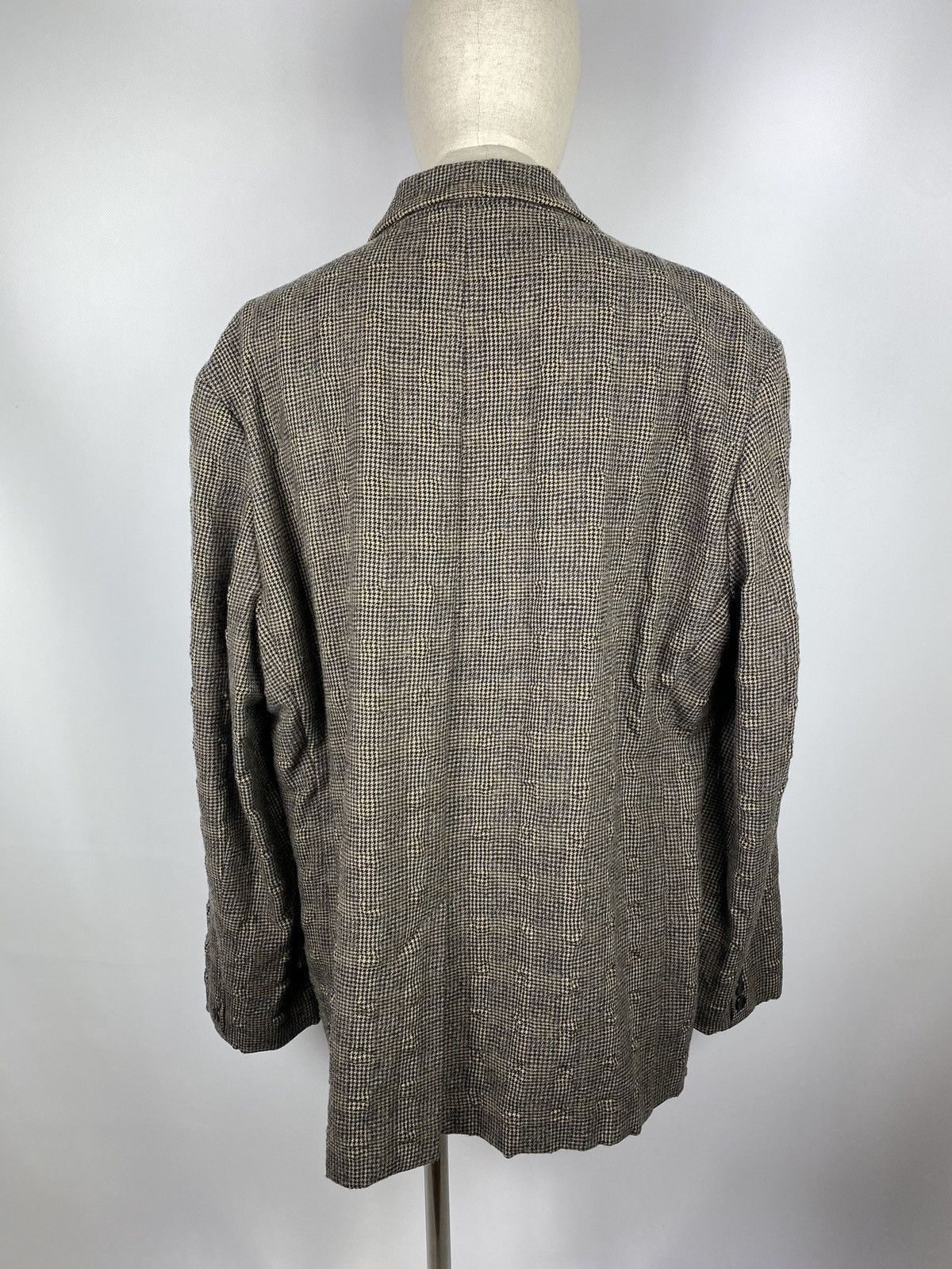 Designer Elemente Clemente Oska structures wool checked blazer jacket Size 44R - 8 Thumbnail