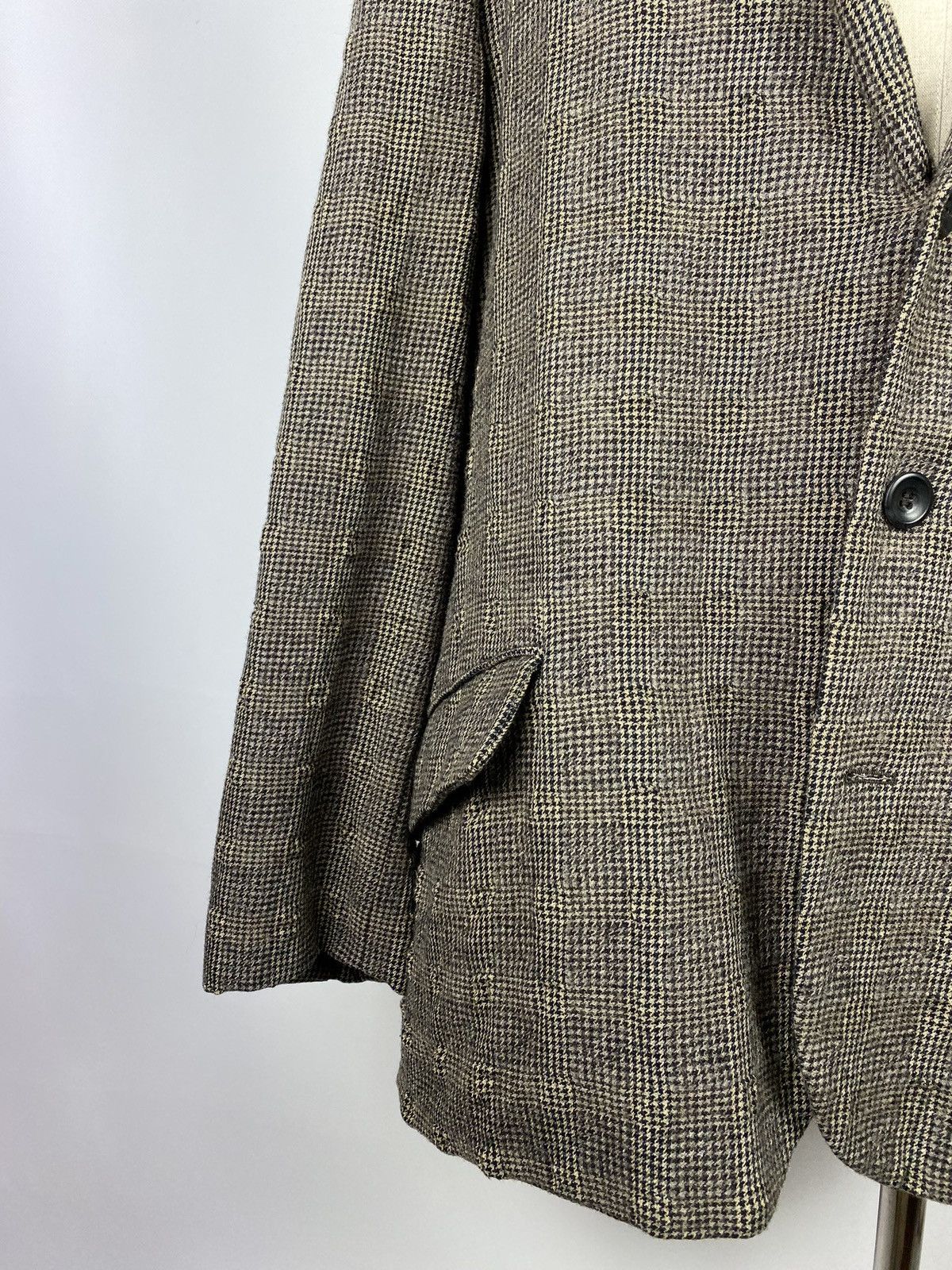 Designer Elemente Clemente Oska structures wool checked blazer jacket Size 44R - 6 Thumbnail