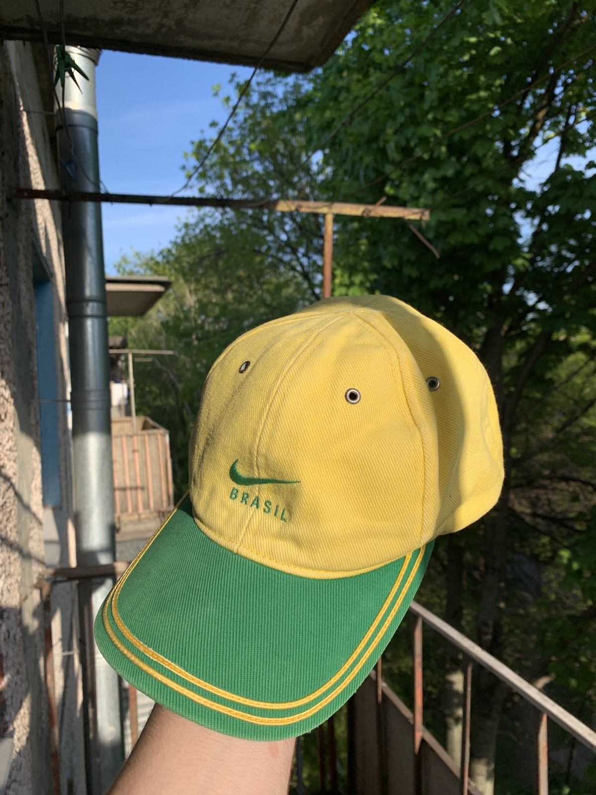Nike 90s Vintage Nike Brasil Soccer Cap Size ONE SIZE - 1 Thumbnail