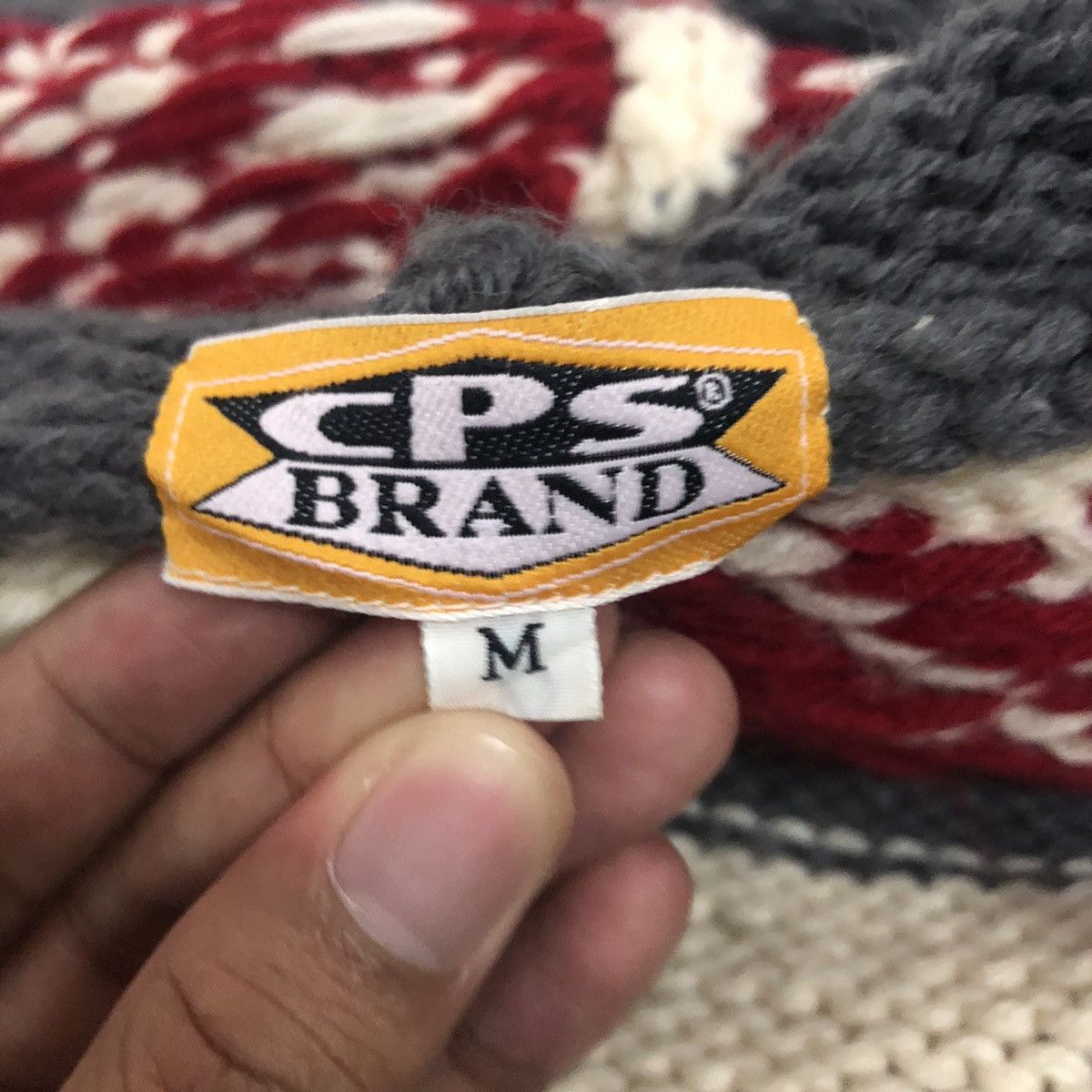 Aran Isles Knitwear Vintage CPS Brand Full Print Zip Up Hoodie Knitwear Jacket Size US M / EU 48-50 / 2 - 9 Thumbnail