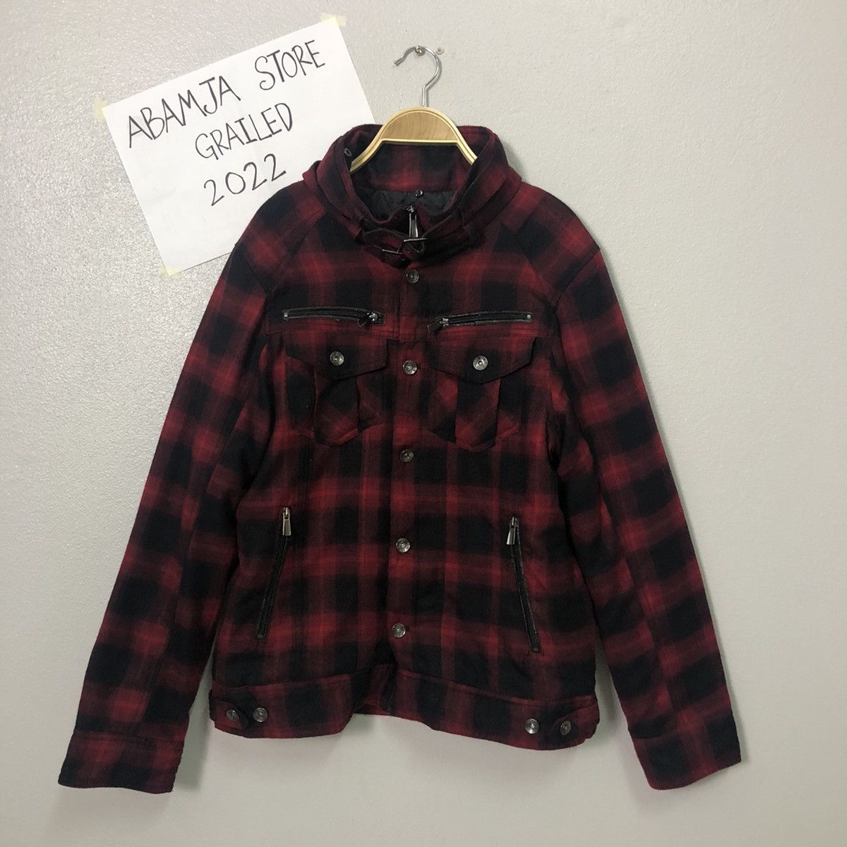 Japanese Brand Vintage Double Focus Zipper Ups Plaid Jacket Size US M / EU 48-50 / 2 - 1 Thumbnail