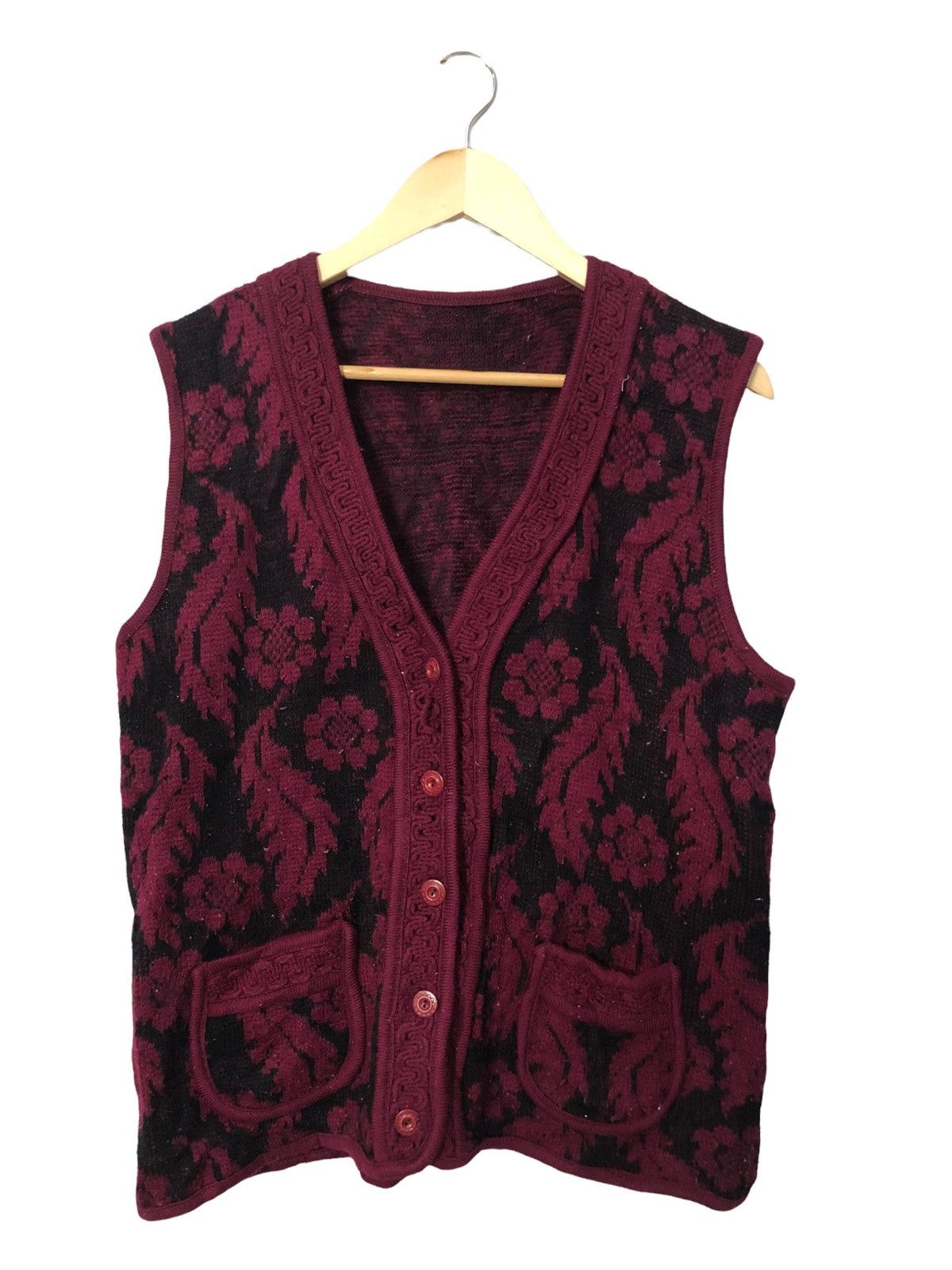 Aran Isles Knitwear Vintage Unbranded Button Ups Knitwear Cardigan Vest Size US M / EU 48-50 / 2 - 2 Thumbnail