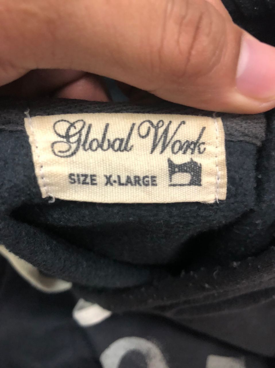 Global Work Vintage Global Work Spell Out Big Logo Hoodie Sweatshirt Size US L / EU 52-54 / 3 - 9 Thumbnail