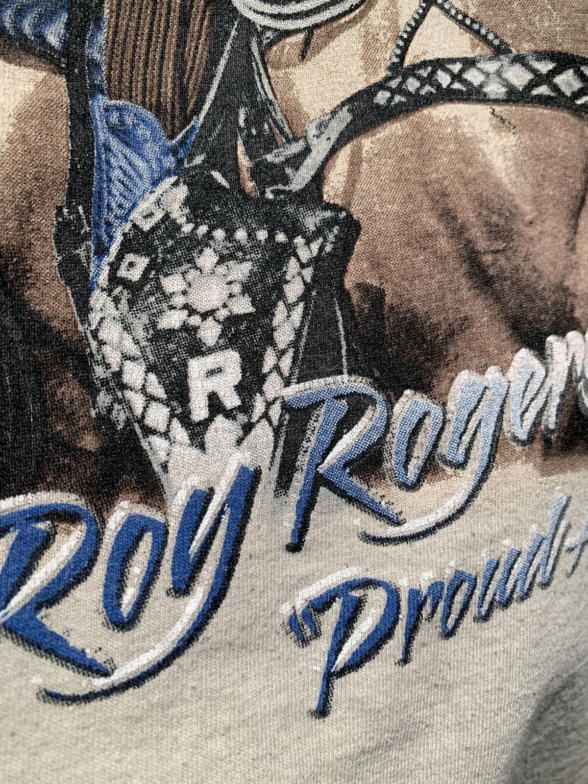 Band Tees *RARE* Vintage Roy Rogers & Trigger Proud Americans T-Shirt Size US L / EU 52-54 / 3 - 3 Thumbnail