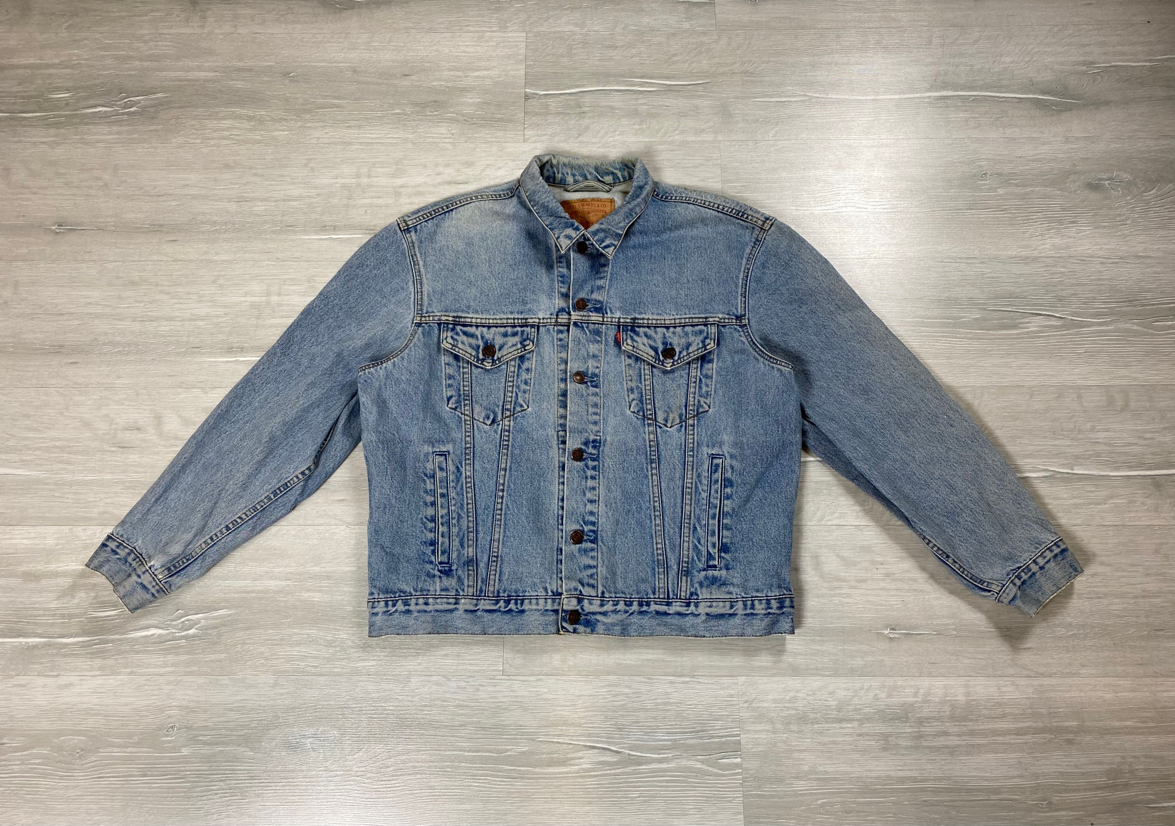Pre-owned Levis X Levis Made Crafted Vintage 90's Levi's Washed Blue Denim Trucker Jacket