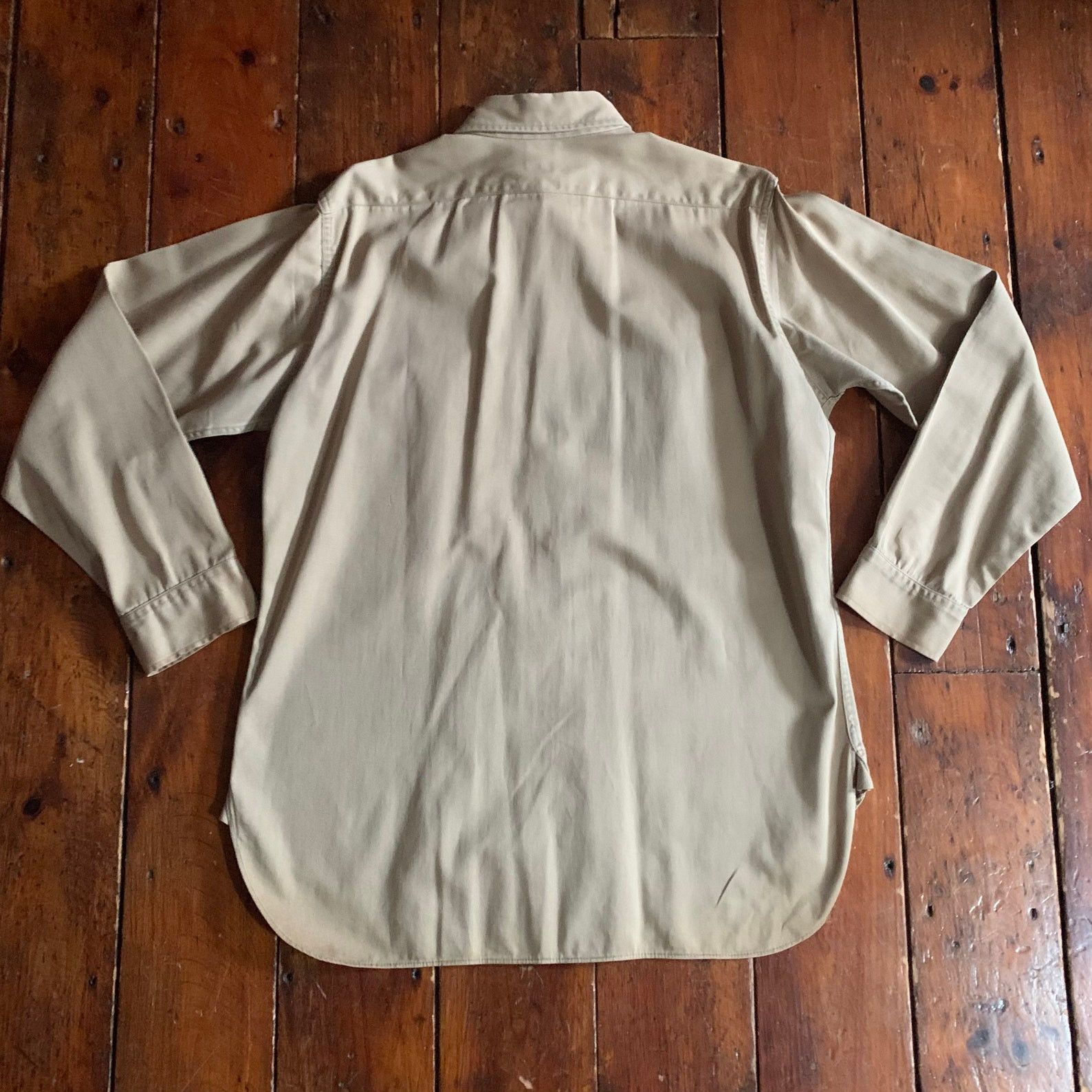 Vintage 40s 50s Sweet Orr Khaki Cotton Sanforized Workwear Shirt Size US M / EU 48-50 / 2 - 2 Thumbnail