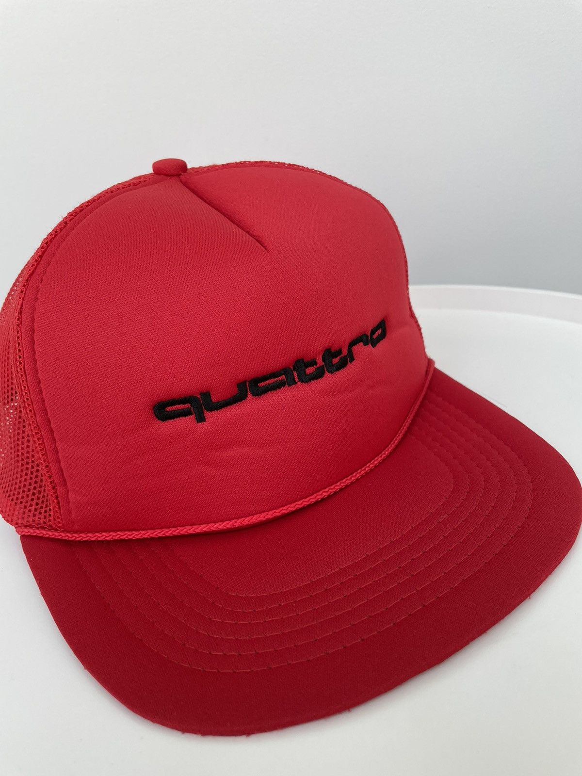 Audi × Vintage Vintage Audi Quattro Racing Cap Hat Size ONE SIZE - 2 Thumbnail