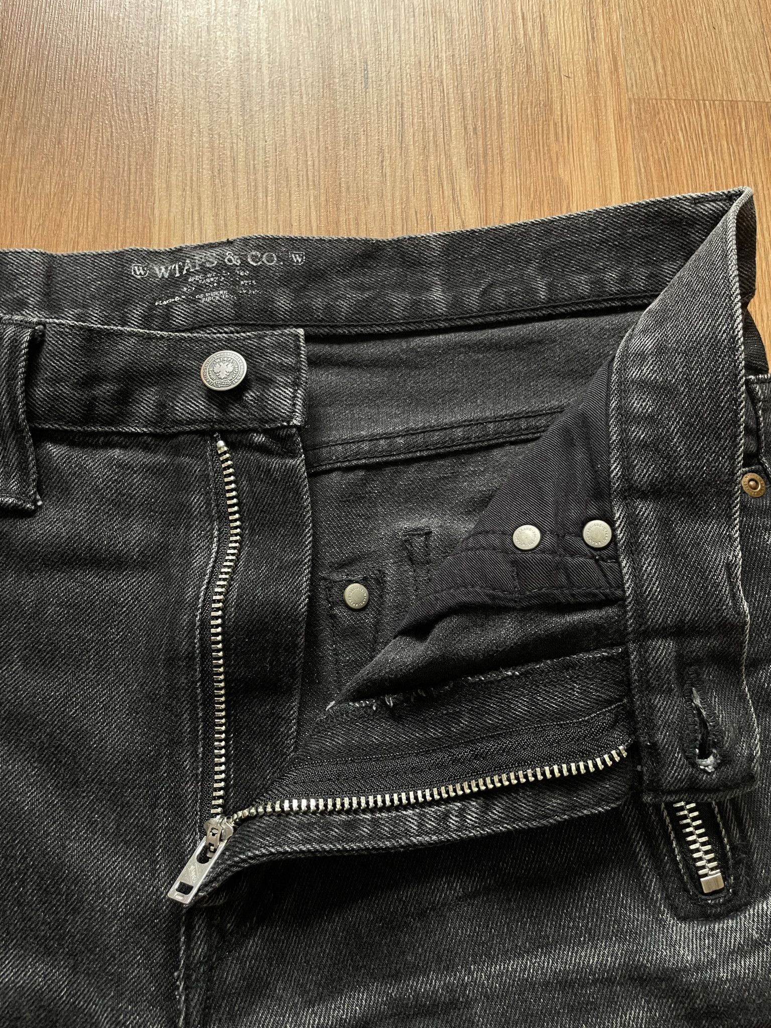 Wtaps WTAPS Black Zipper Pocket Denim Jeans Size US 33 - 3 Thumbnail