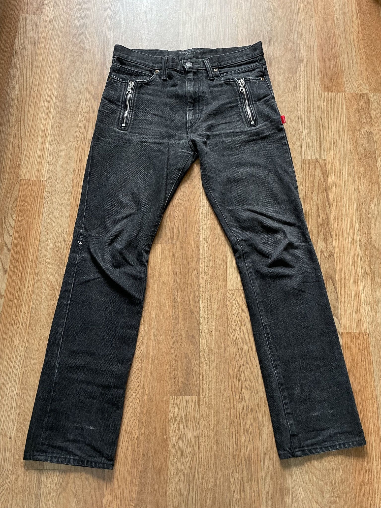 Wtaps WTAPS Black Zipper Pocket Denim Jeans Size US 33 - 1 Thumbnail