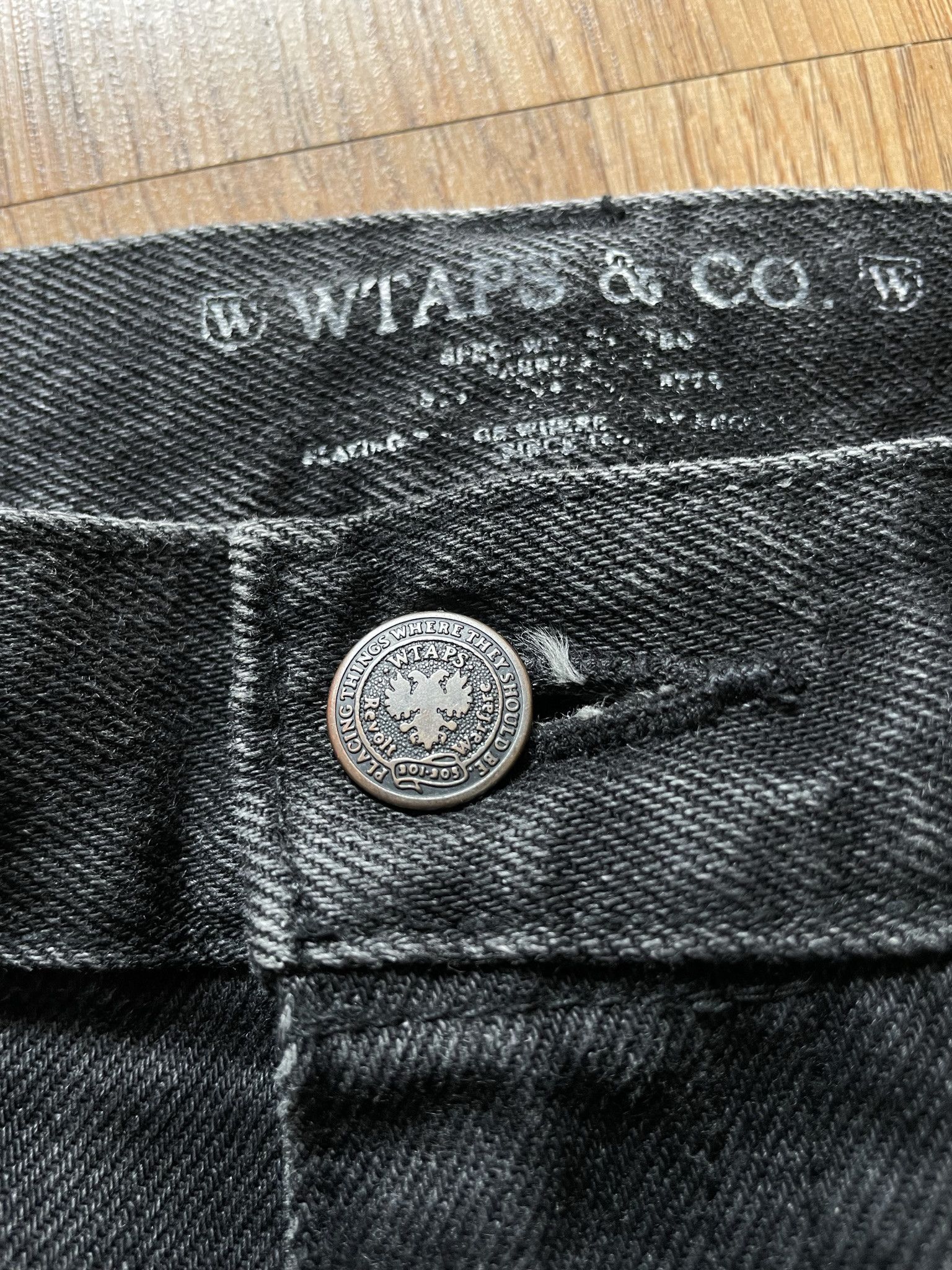 Wtaps WTAPS Black Zipper Pocket Denim Jeans Size US 33 - 6 Thumbnail