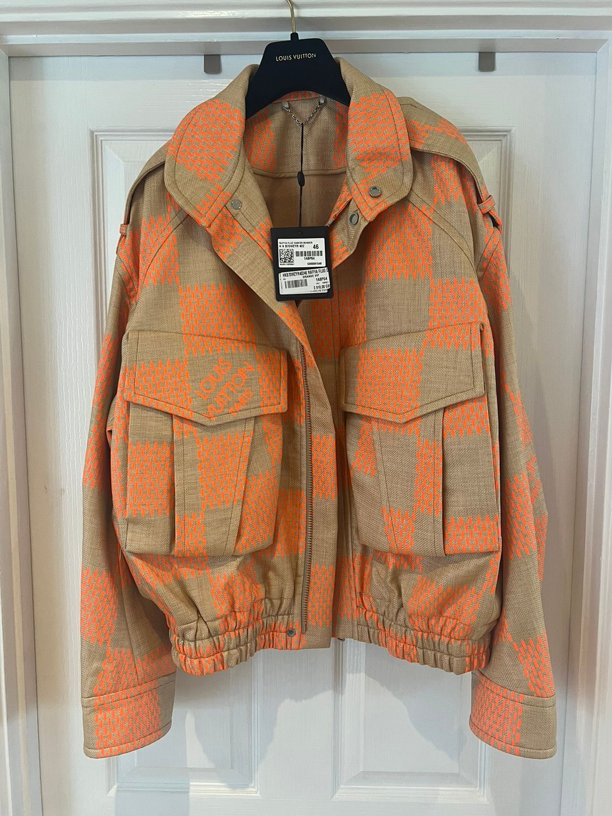 Louis Vuitton - Authenticated Jacket - Silk Orange Plain for Women, Good Condition