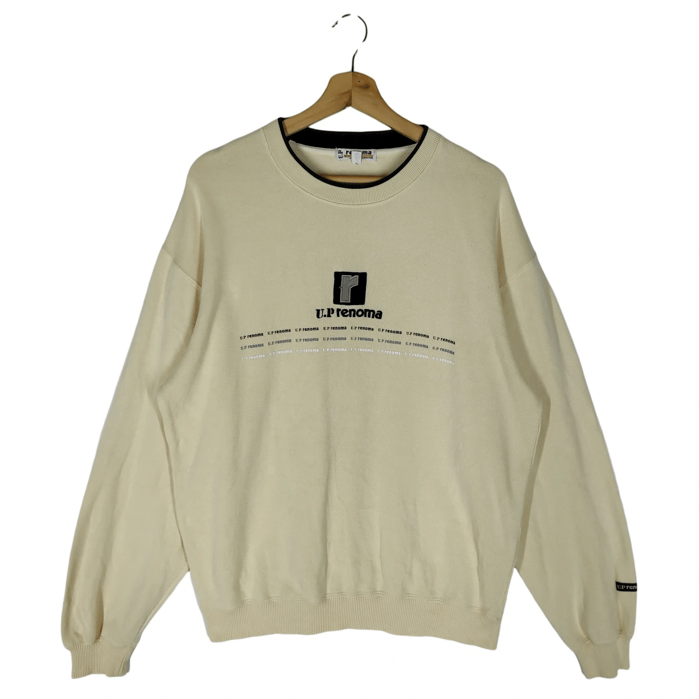 image of U.p Renoma Sweatshirts in Light Yellow, Men's (Size Large)