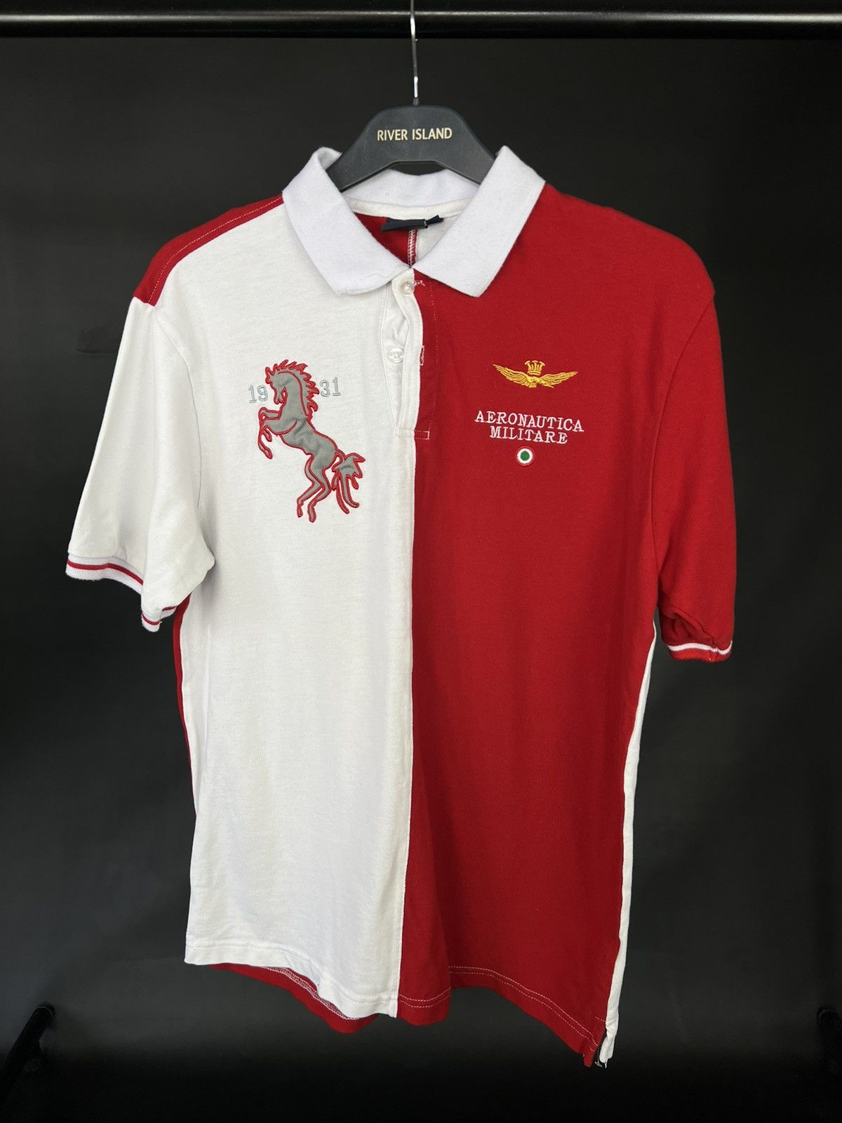Aeronautica Militare × Vintage VTG T-shirt Aeronautica Military Red with white 1931 Horse Size US XXL / EU 58 / 5 - 1 Thumbnail