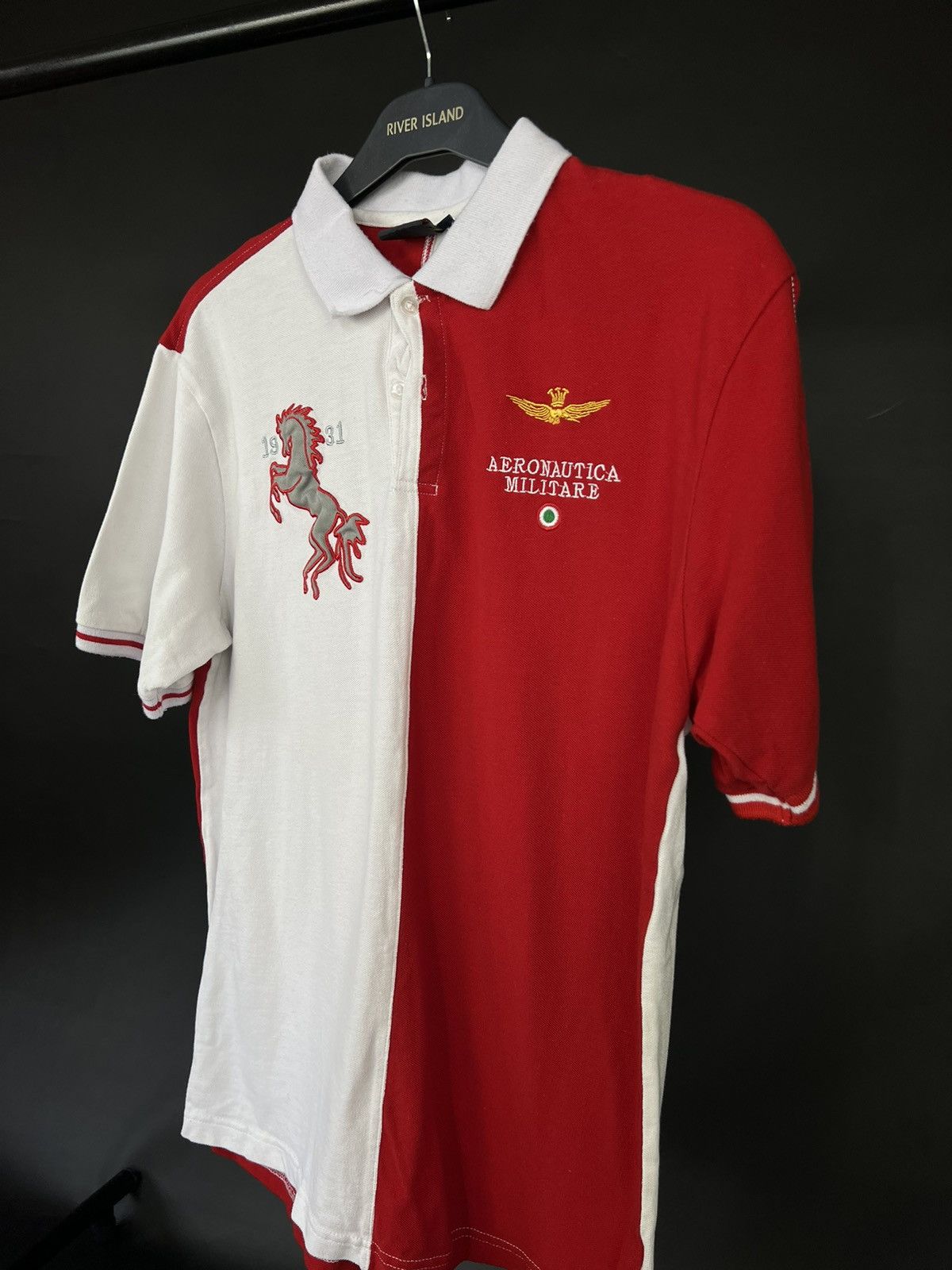 Aeronautica Militare × Vintage VTG T-shirt Aeronautica Military Red with white 1931 Horse Size US XXL / EU 58 / 5 - 2 Thumbnail