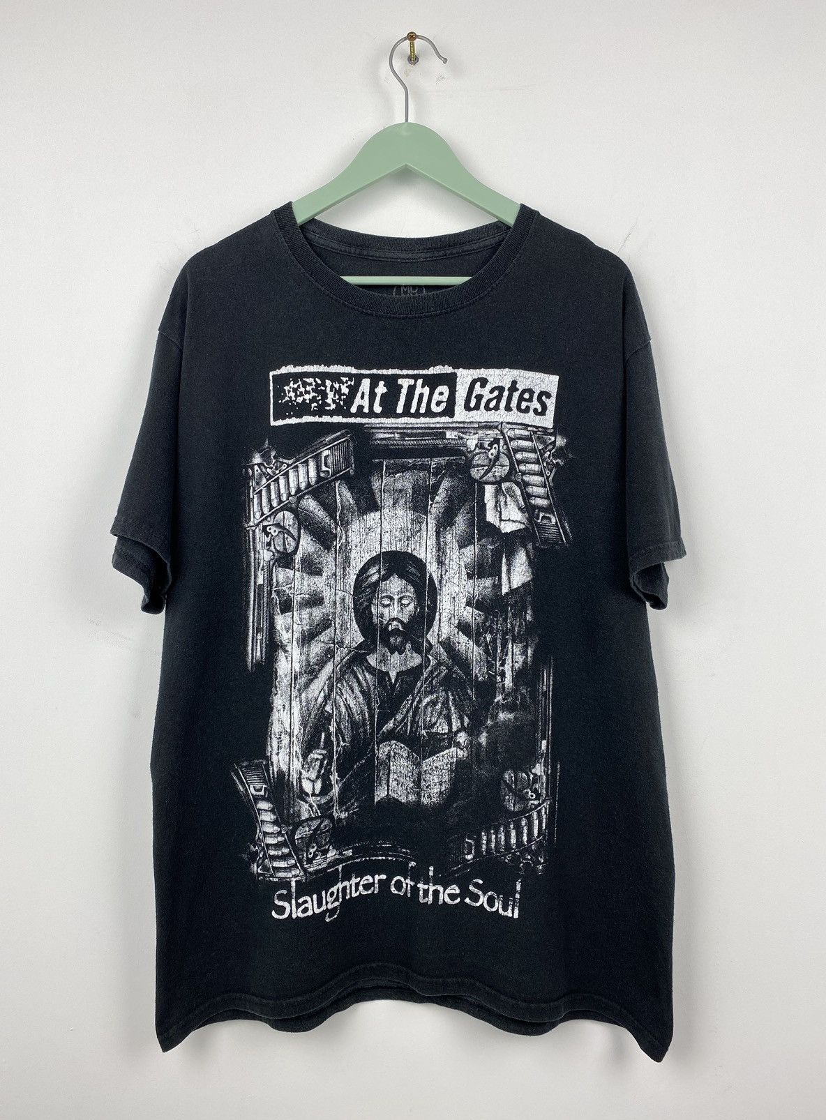 Band Tees Y2K At The Gates Slaughter of the Soul T Shirt In Flames Size US L / EU 52-54 / 3 - 1 Thumbnail