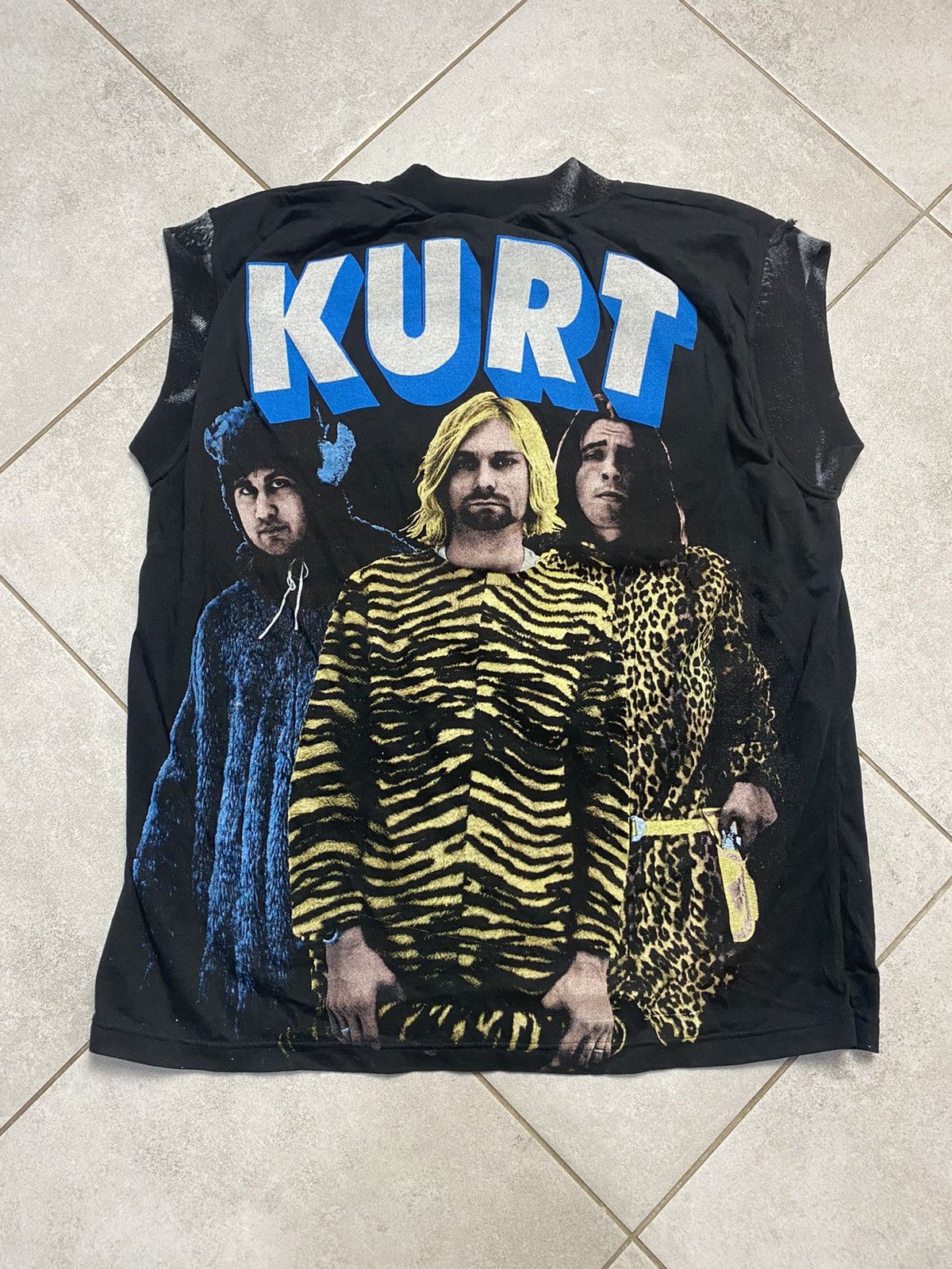 Band Tees Vintage 90s Kurt Cobain Nirvana Tank Top Band Tee Rock Rare Size US XL / EU 56 / 4 - 2 Thumbnail