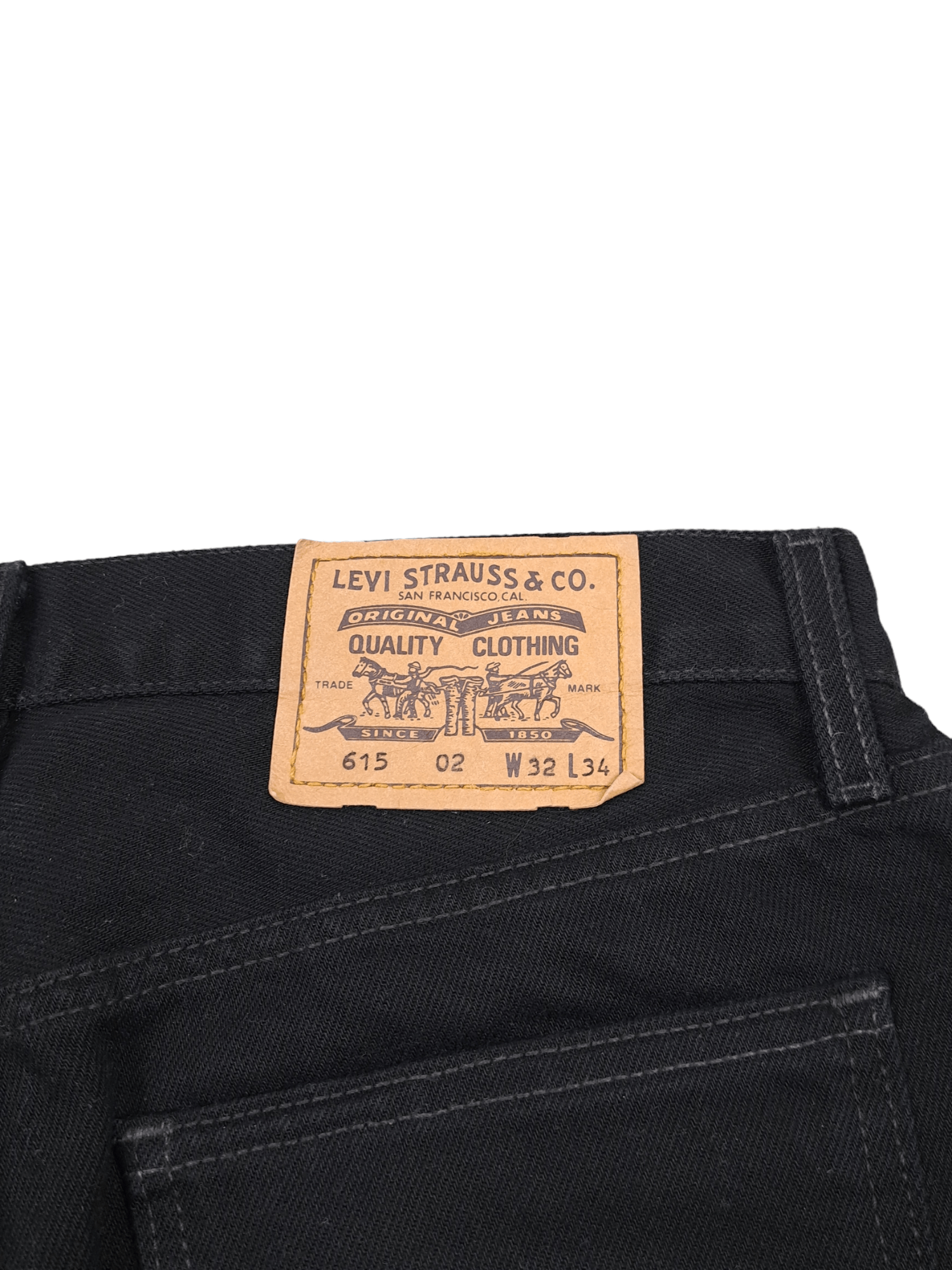 Levi's × Levi's Vintage Clothing × Vintage 💎 90's Vintage Levi's 615 32/34 Black Straight Denim Jeans Size US 32 / EU 48 - 3 Thumbnail