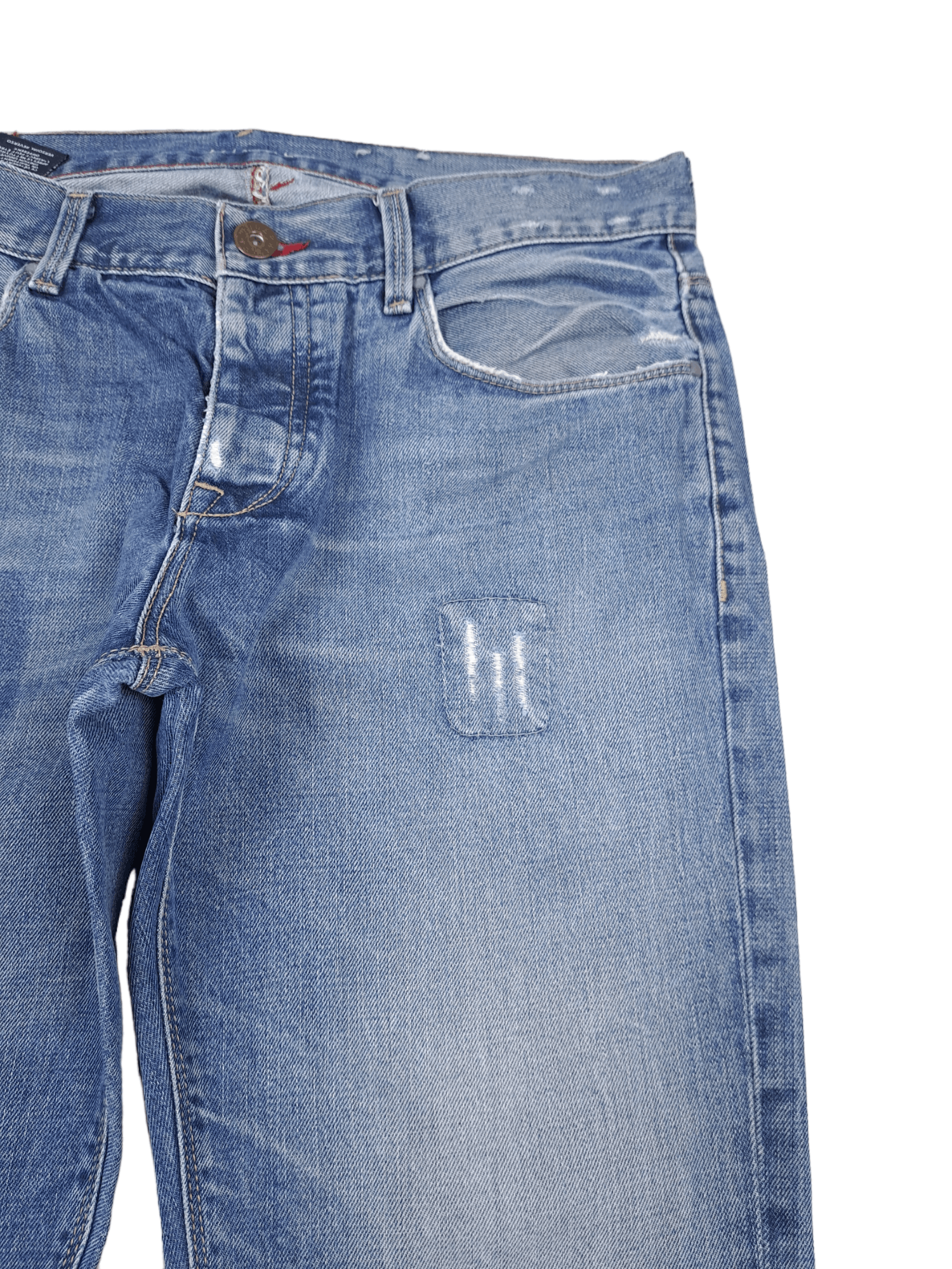 Tommy Hilfiger × Vintage 💎 Vintage Patchwork 34/34 Tommy Hilfiger Blue Denim Jeans Size US 29 - 3 Thumbnail
