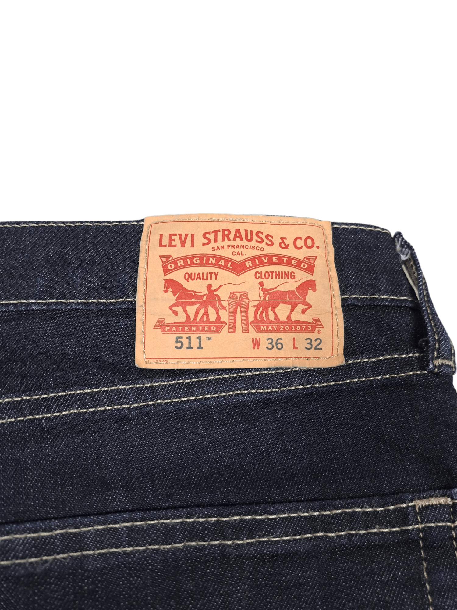 Levi's × Levi's Vintage Clothing × Vintage 💎 Vintage Levi's 511 36/32 Dark Gray Straight Jeans Size US 33 - 3 Thumbnail