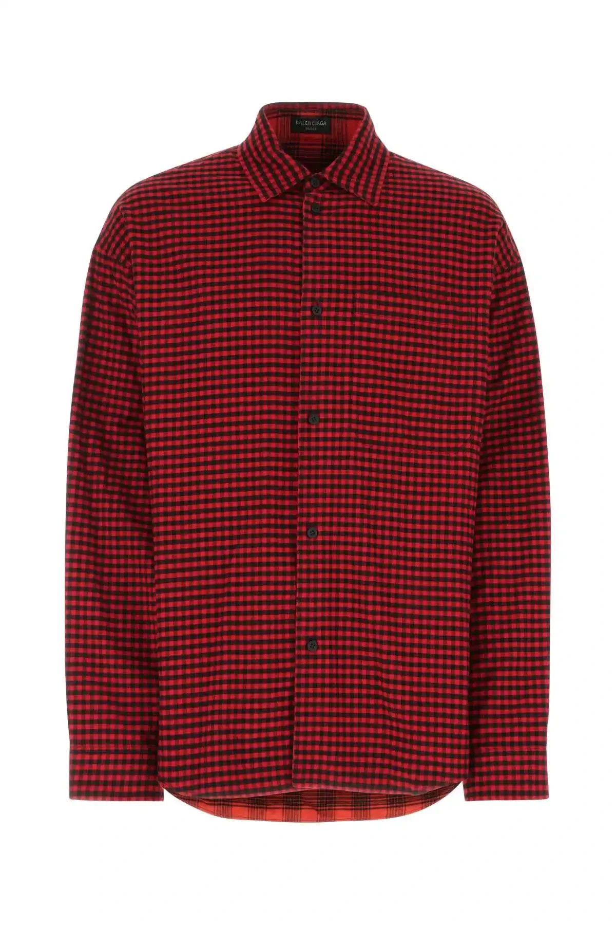 o1b1tn1i0523 reversible oversize shirt in Red